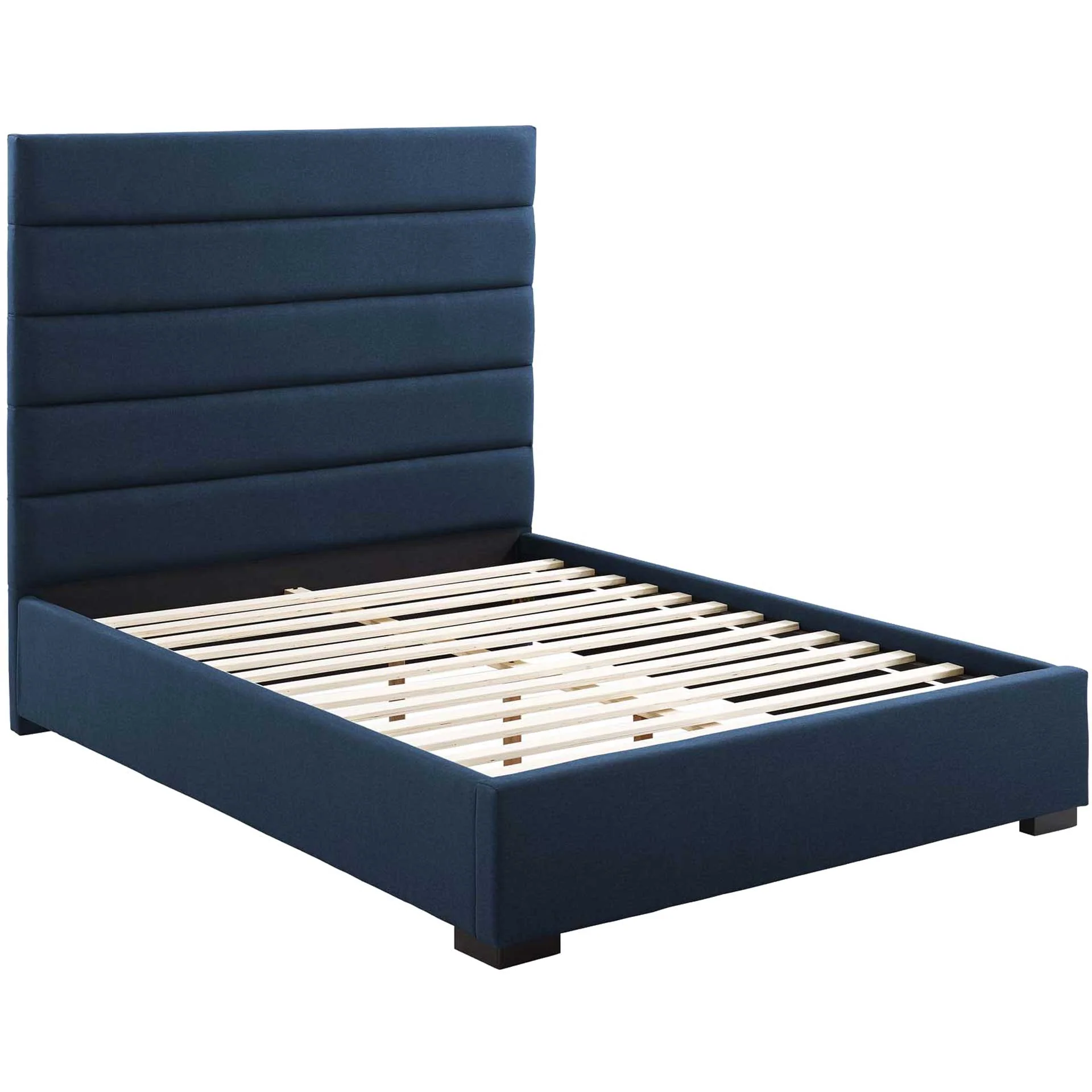 Gianna Upholstered Fabric Platform Bed Blue - Image 4