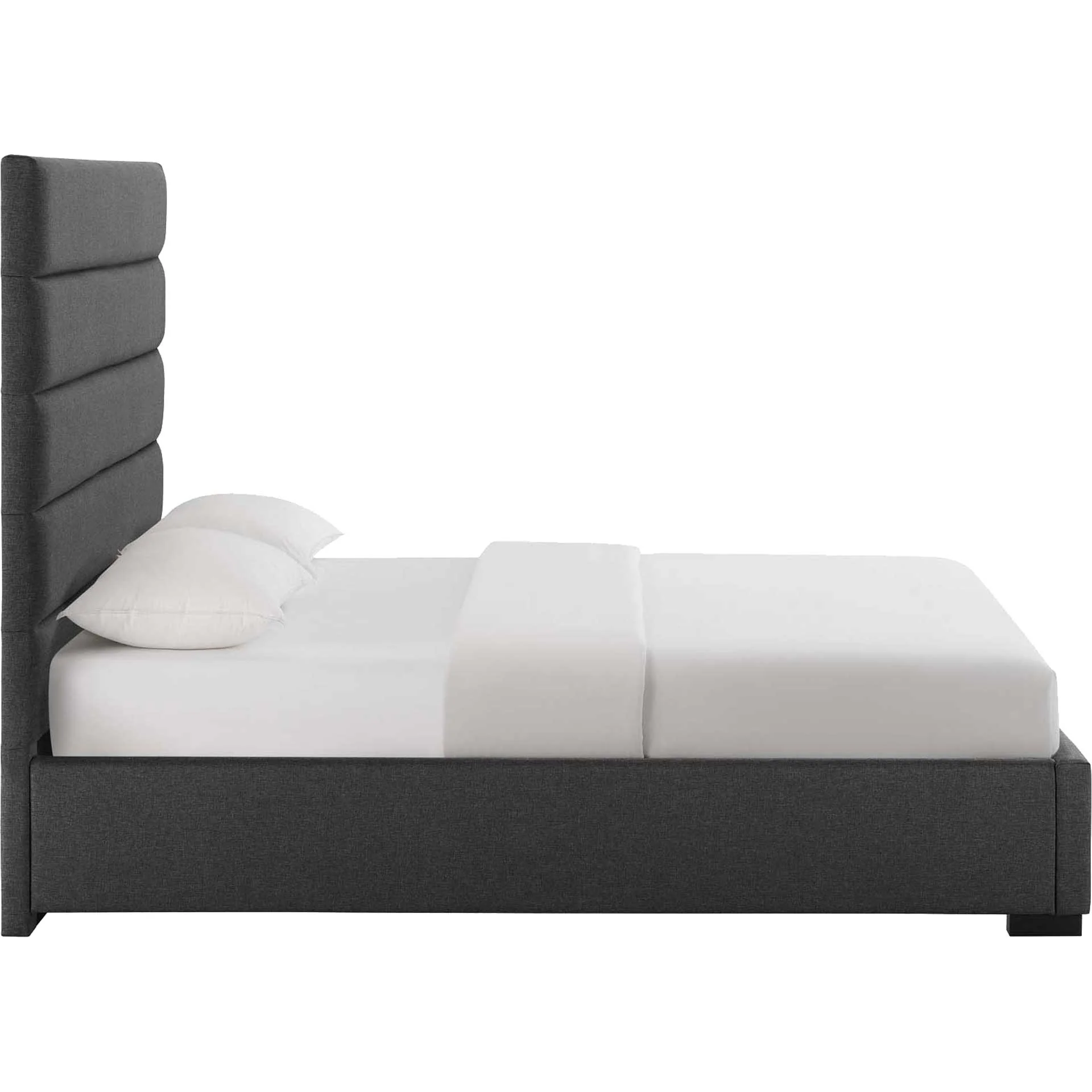 Gianna Upholstered Fabric Platform Bed Gray - Image 3