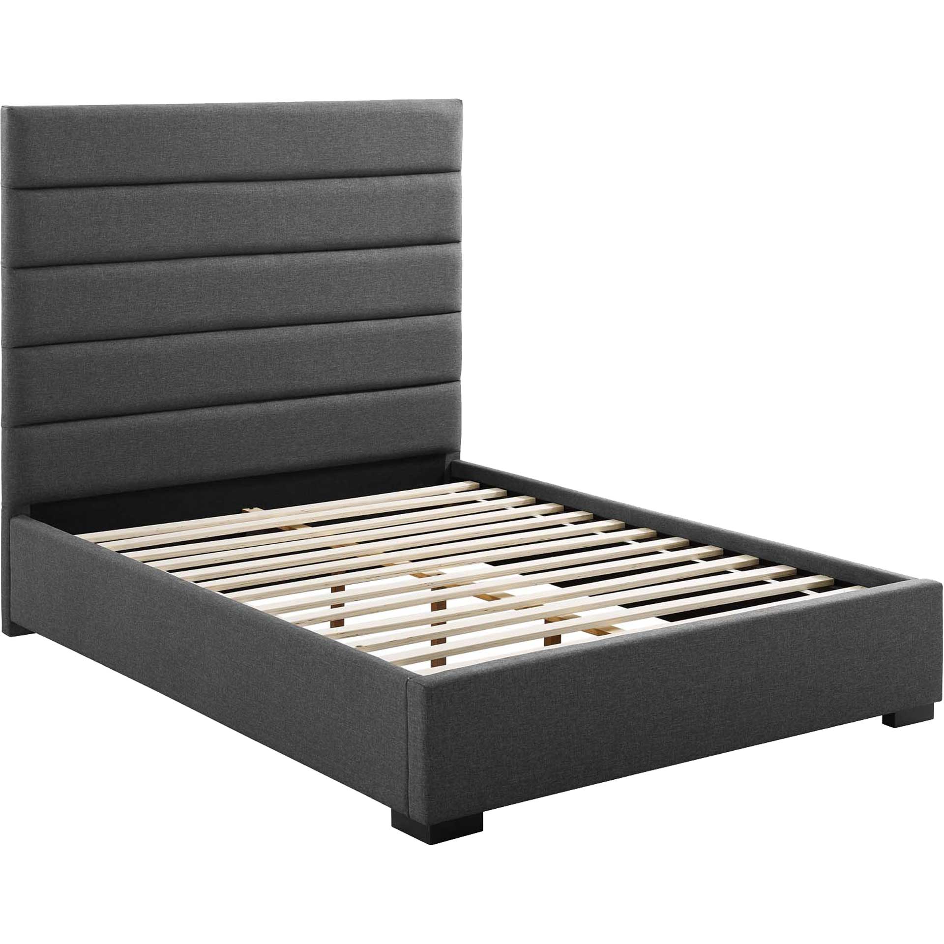 Gianna Upholstered Fabric Platform Bed Gray - Image 4