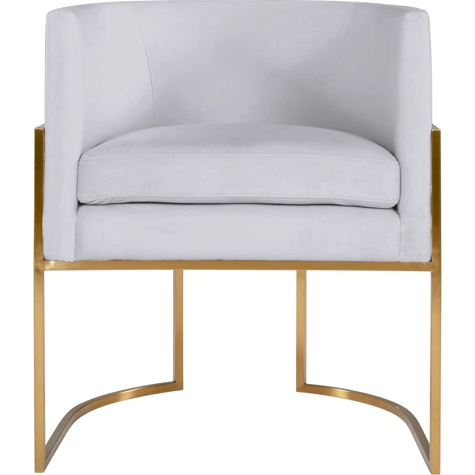 Gianni Gold Leg Velvet Dining Chair Gray - Image 2