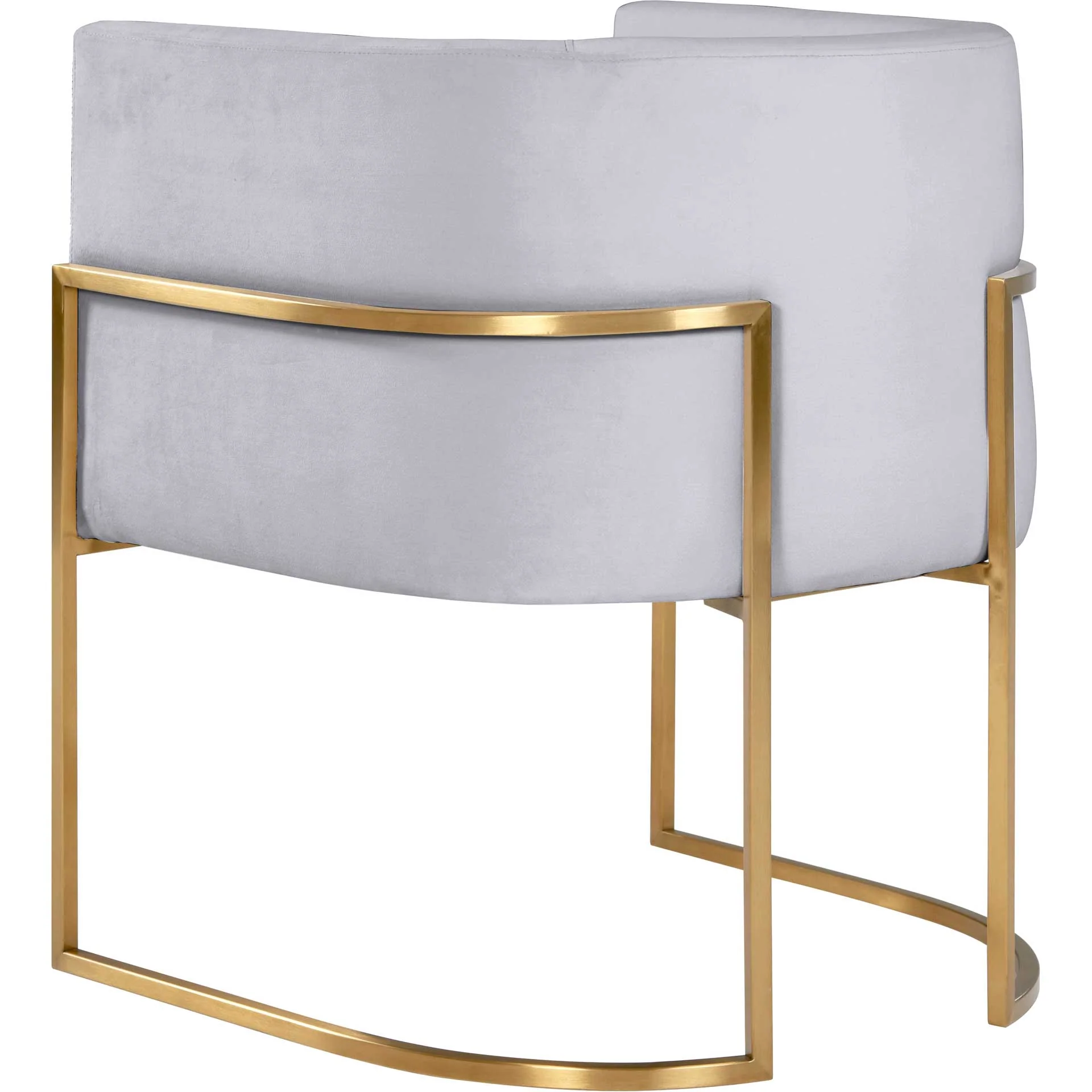Gianni Gold Leg Velvet Dining Chair Gray - Image 3