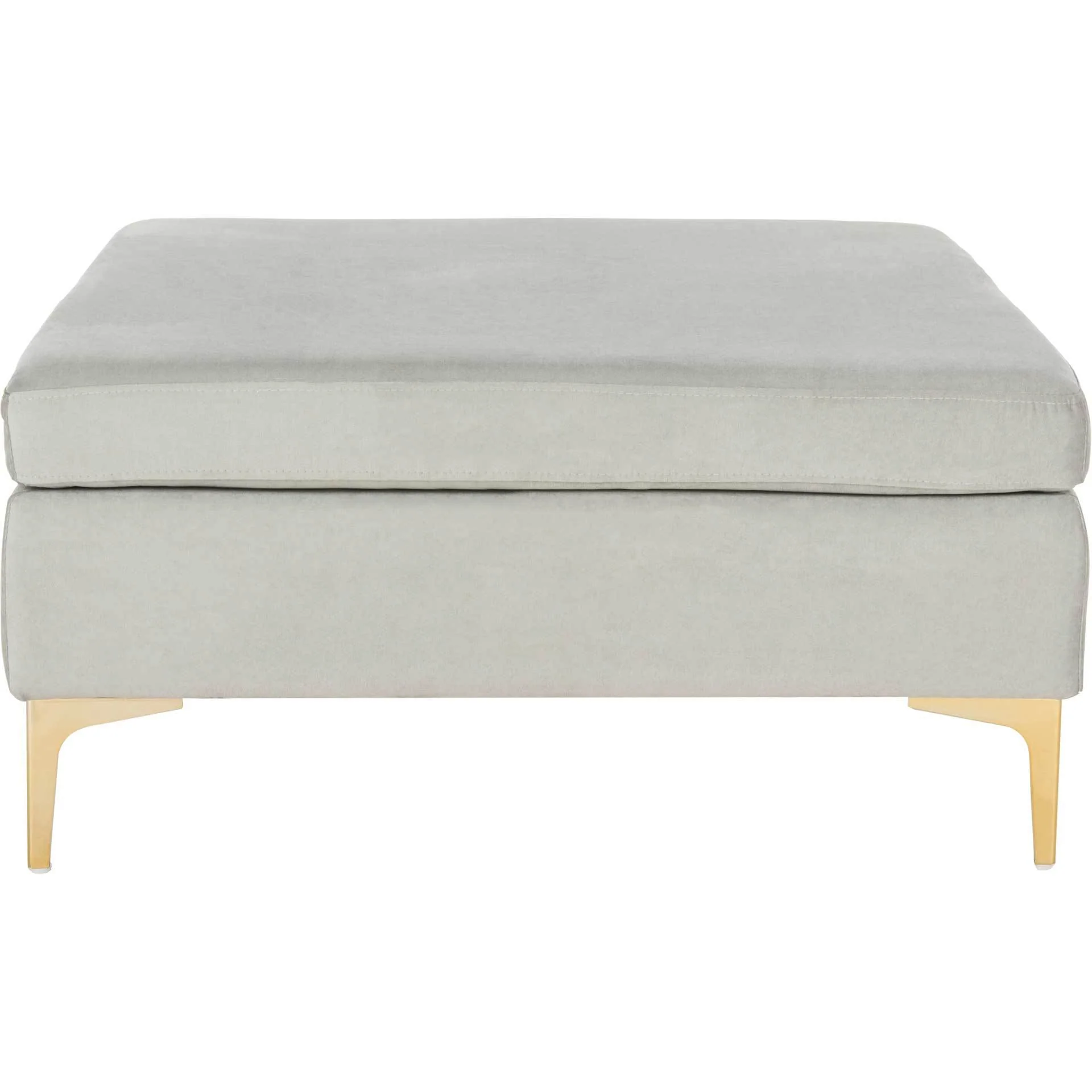 Gianni Square Bench Gray/Brass - Image 2