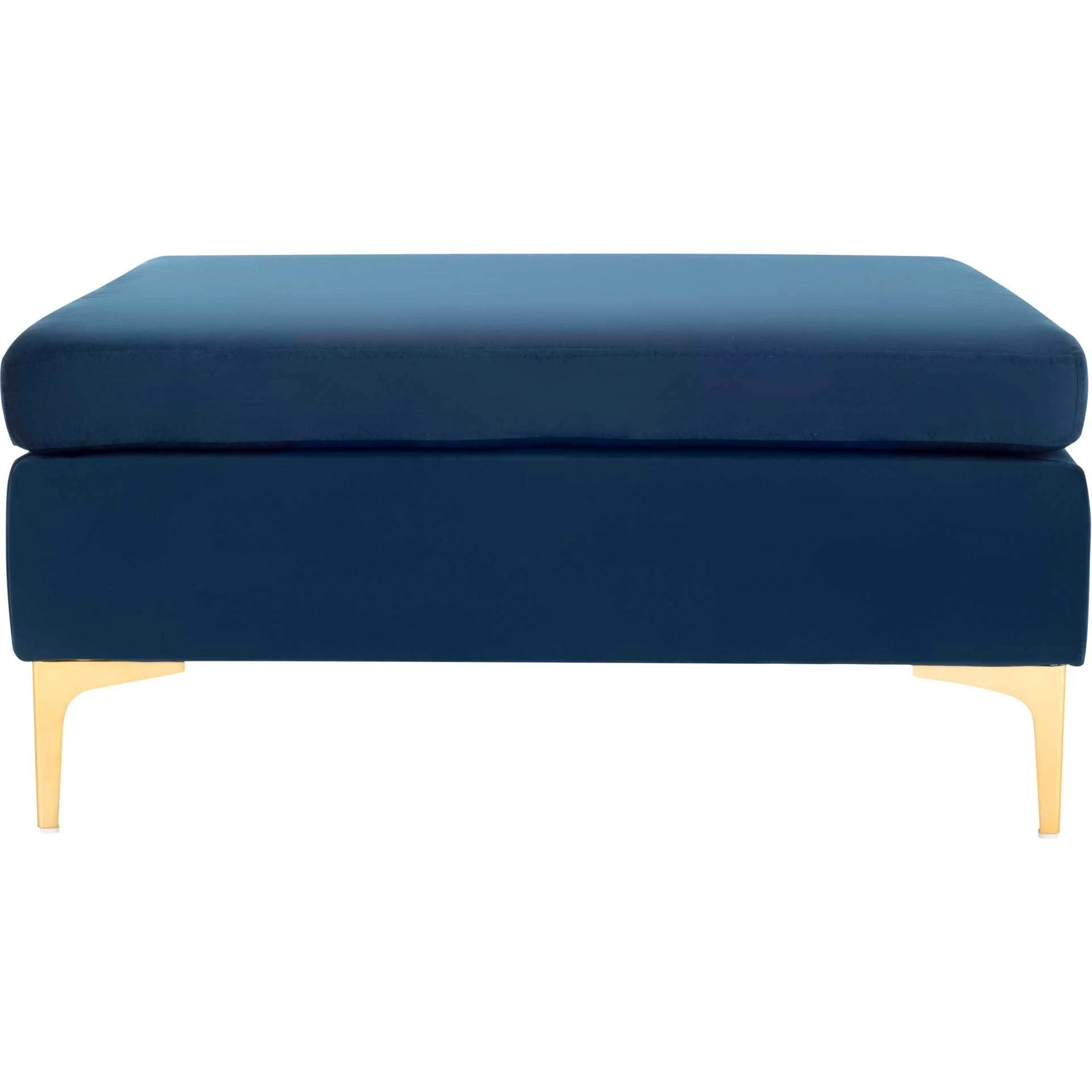 Gianni Square Bench Navy/Brass - Image 2