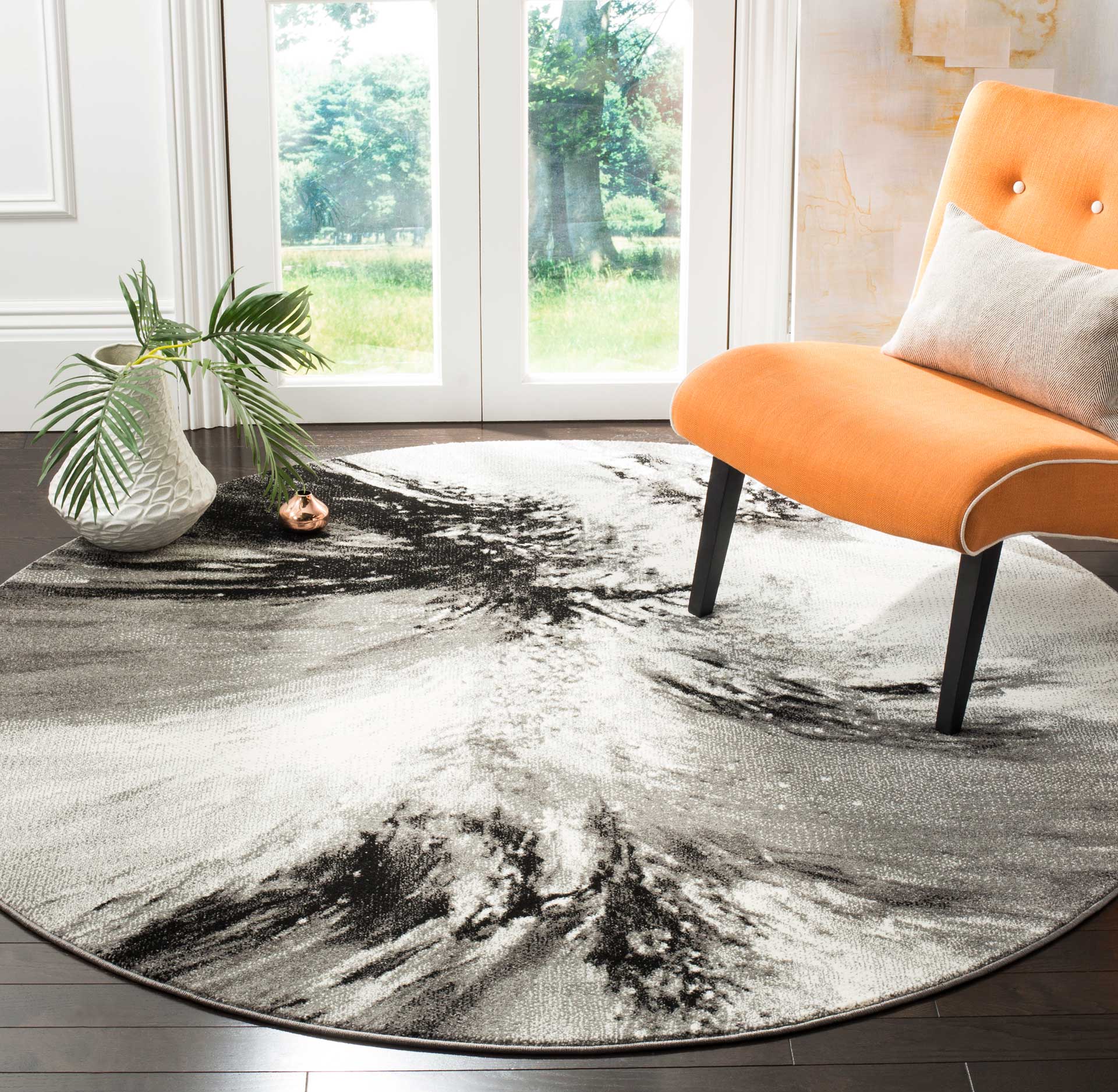 Glacier Gray/Multi Round Rug - Image 3