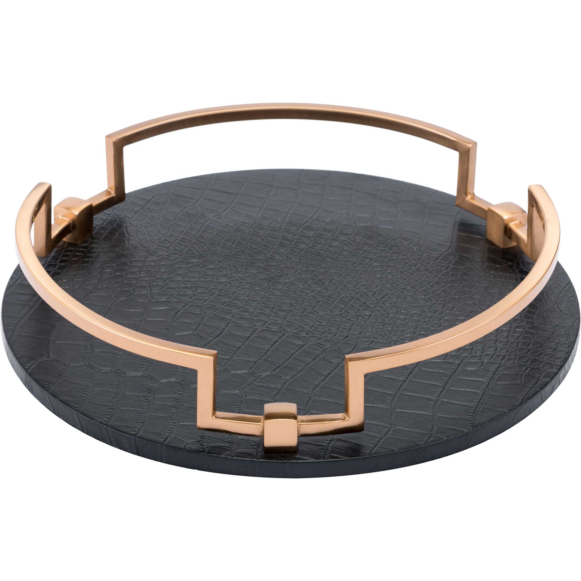 Glamour Round Tray Black - Image 2