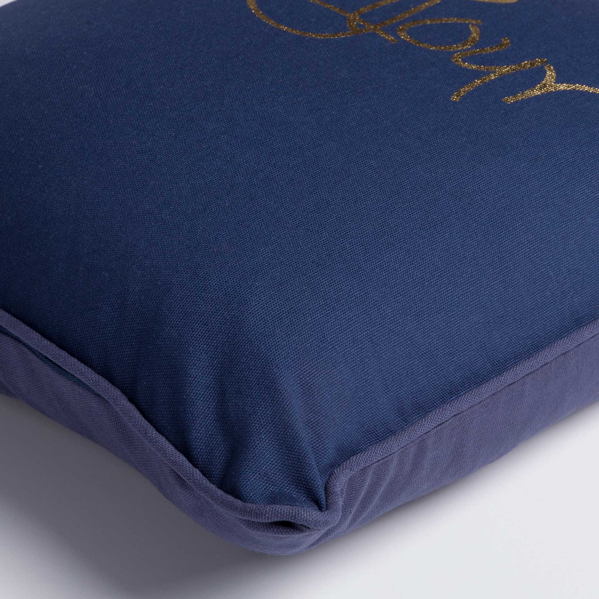 Glisten Bonjour Pillow Navy/Gold - Image 3