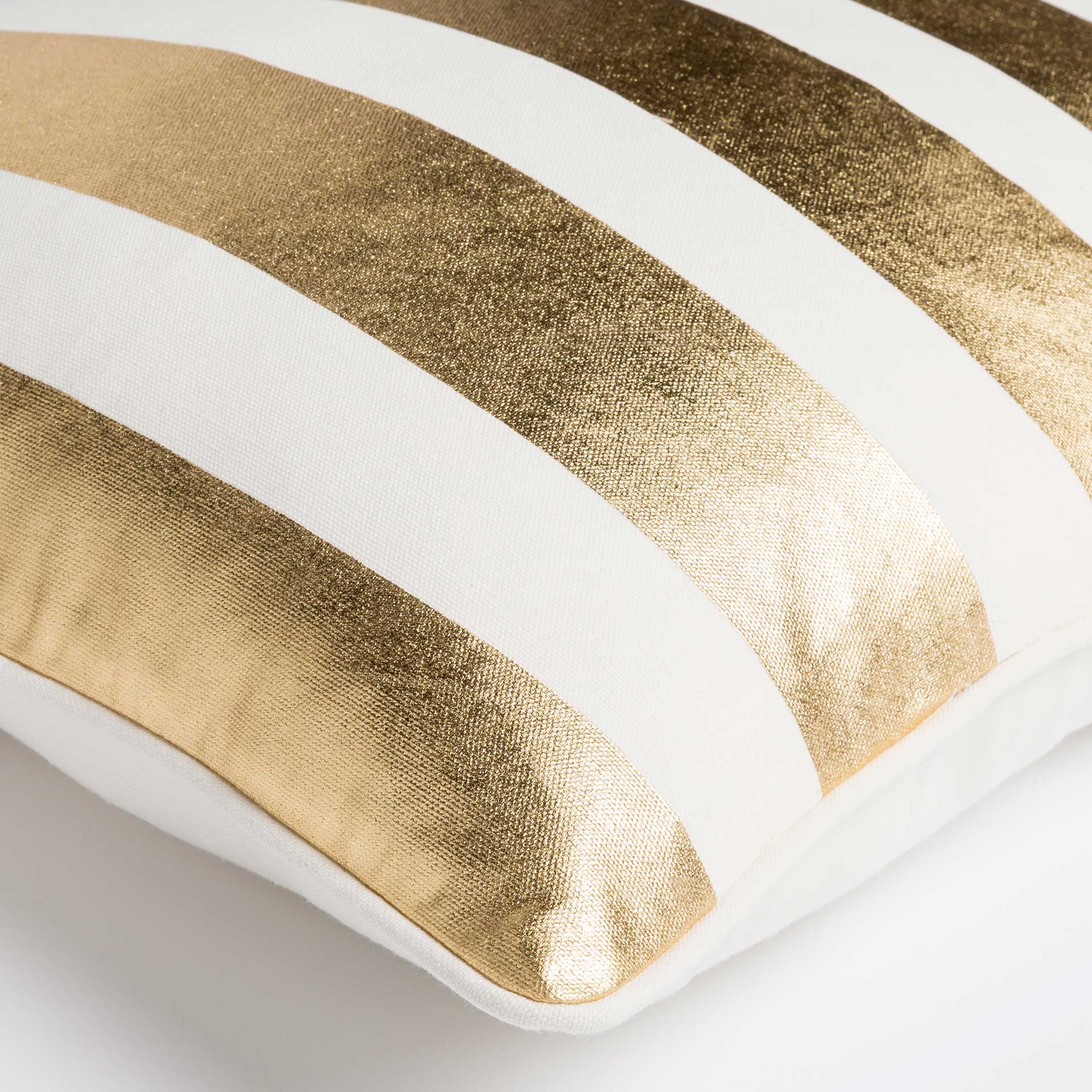 Glisten Striped Pillow Cream/Gold - Image 3