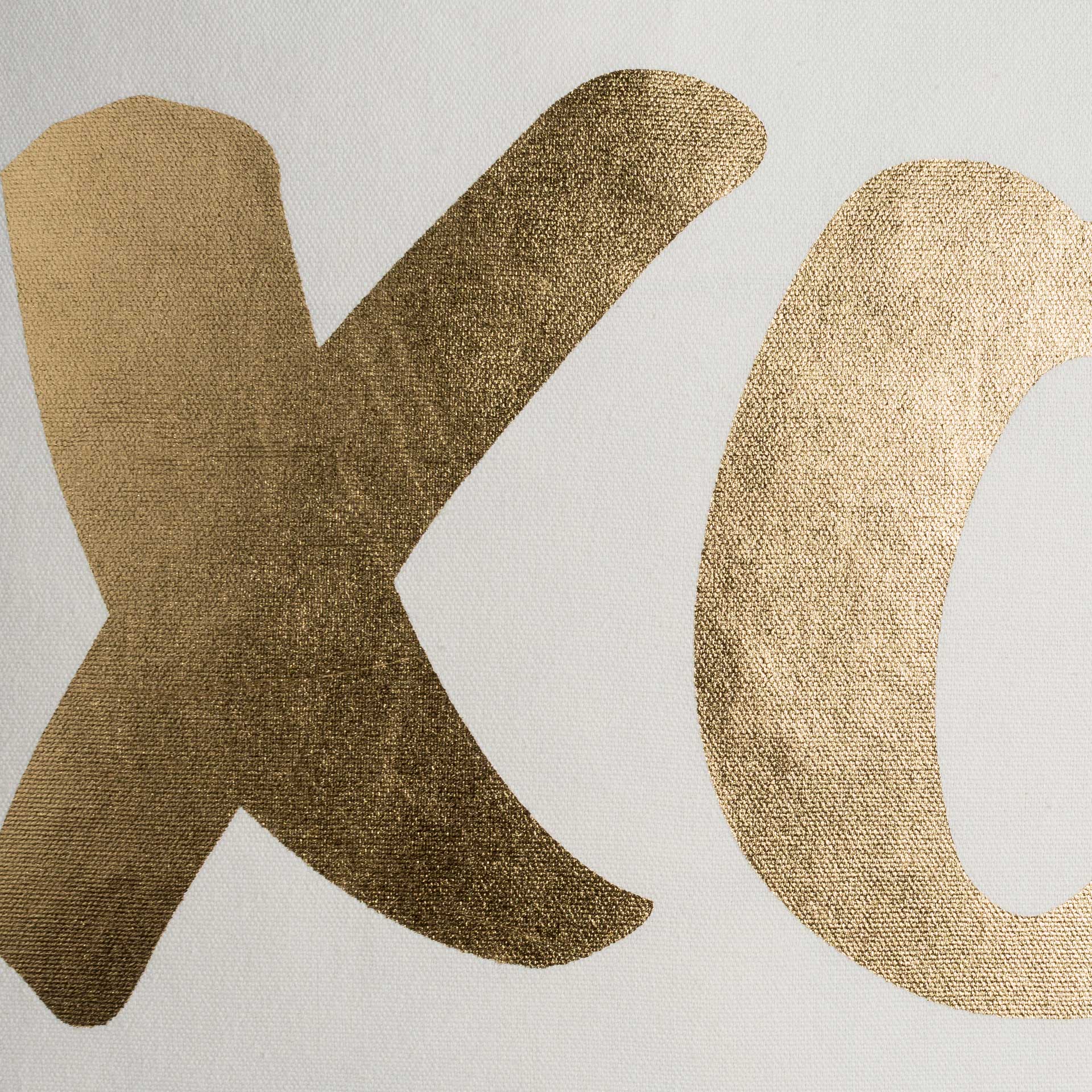 Glisten XO Pillow Cream/Gold - Image 2