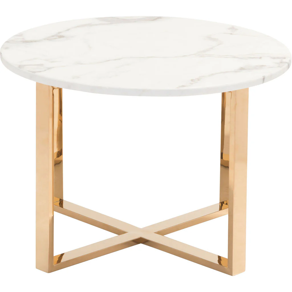 Global End Table Stone & Gold - Image 3