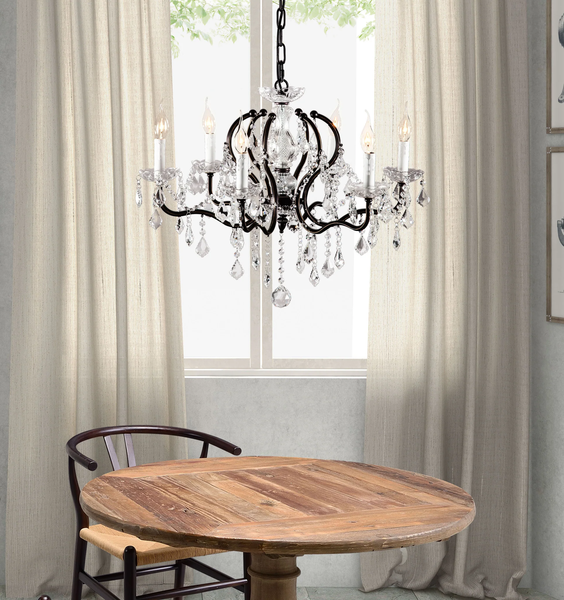 Goes Ceiling Lamp Rust Black & Crystal - Image 4