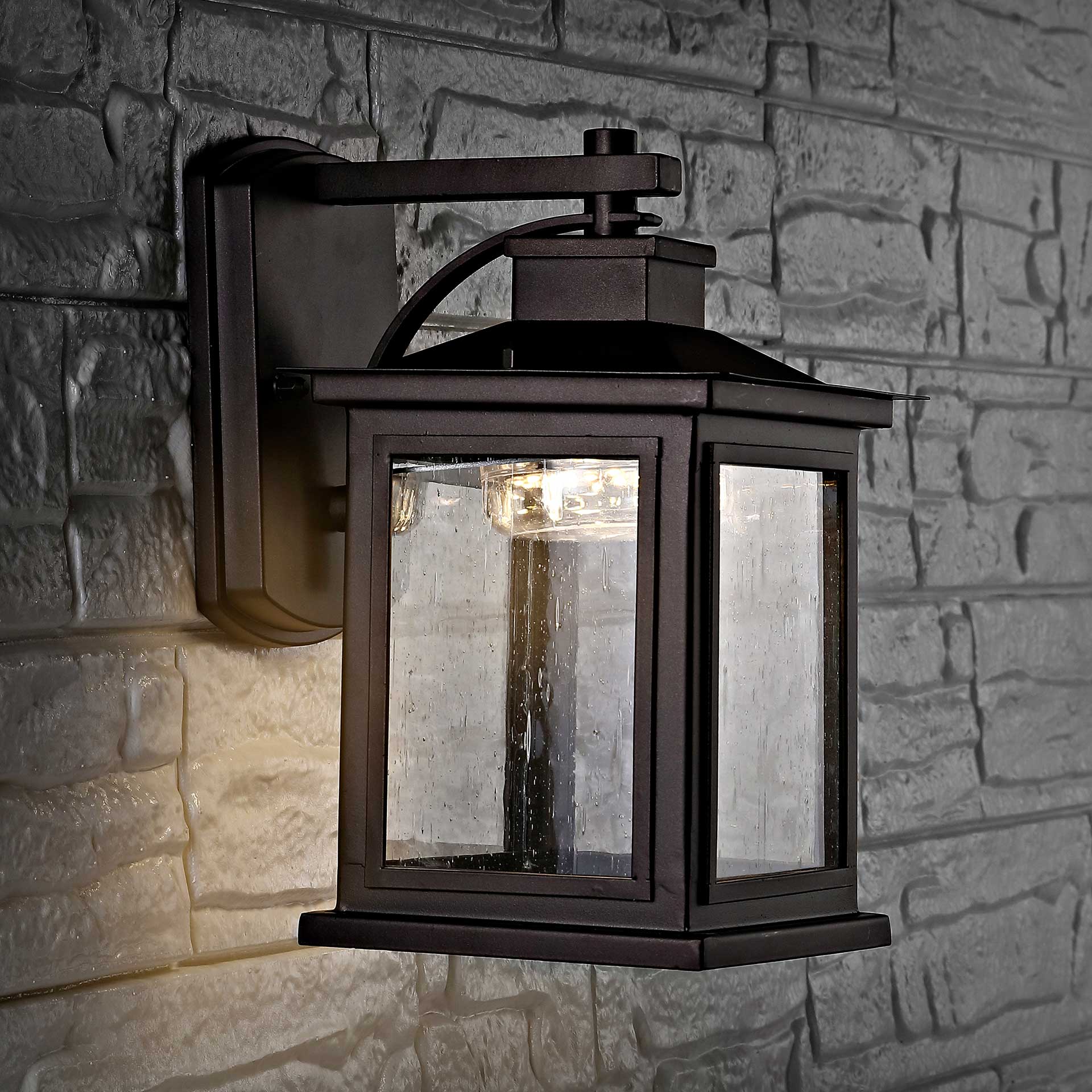 Gold Outdoor Wall Lantern Bronze/Black - Image 3