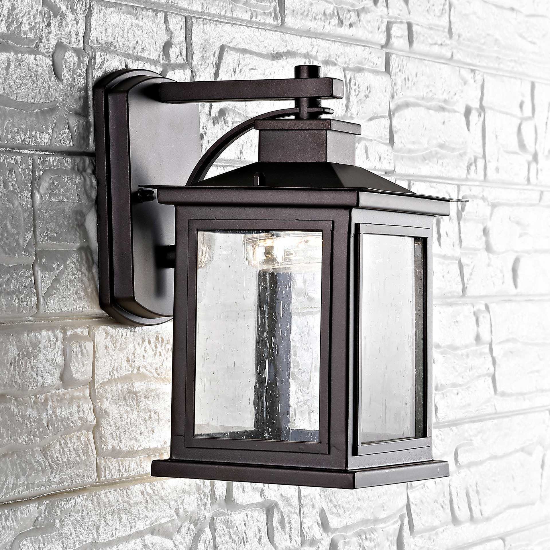 Gold Outdoor Wall Lantern Bronze/Black - Image 4