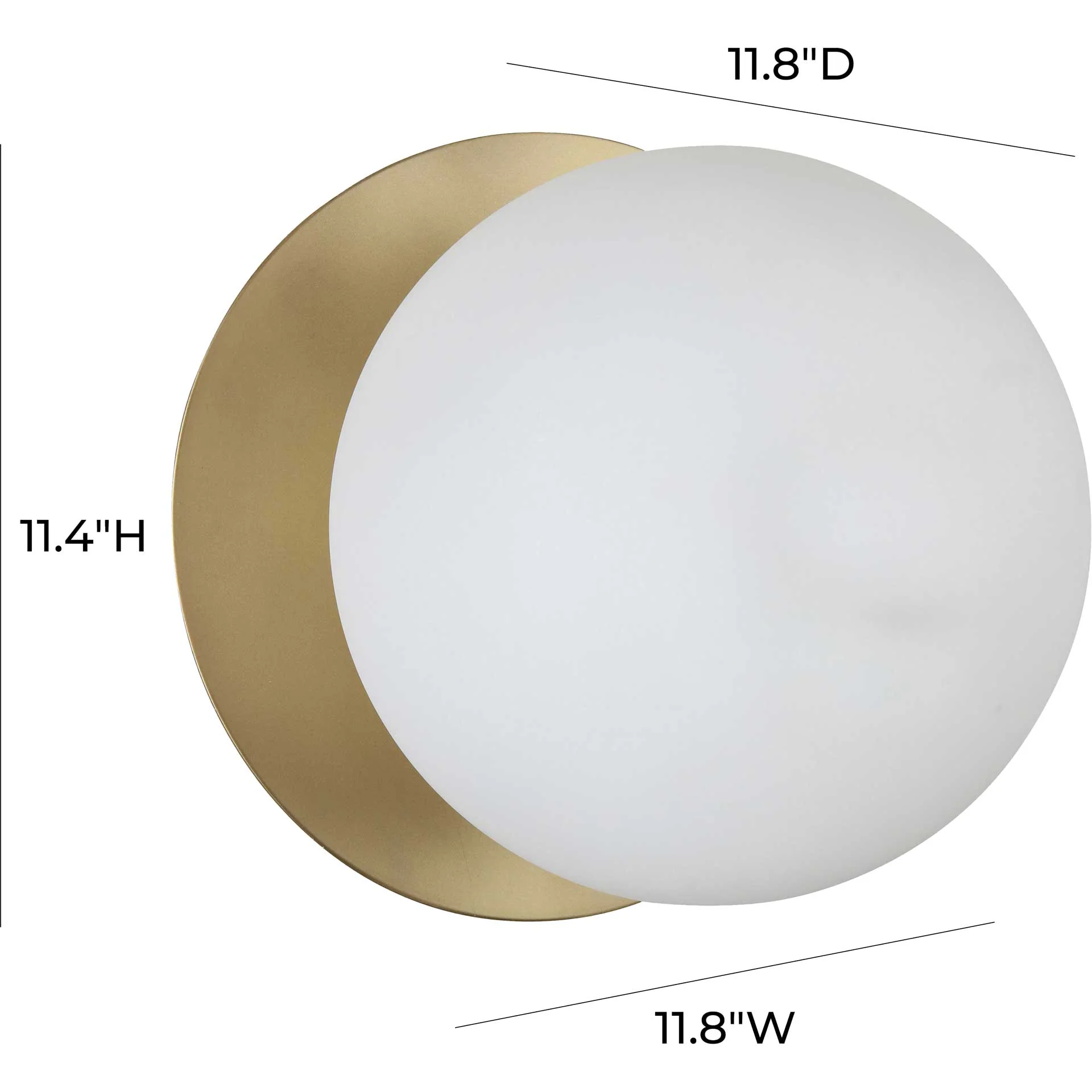 Golden Wall Sconce Antique Brass/Frosted - Image 4