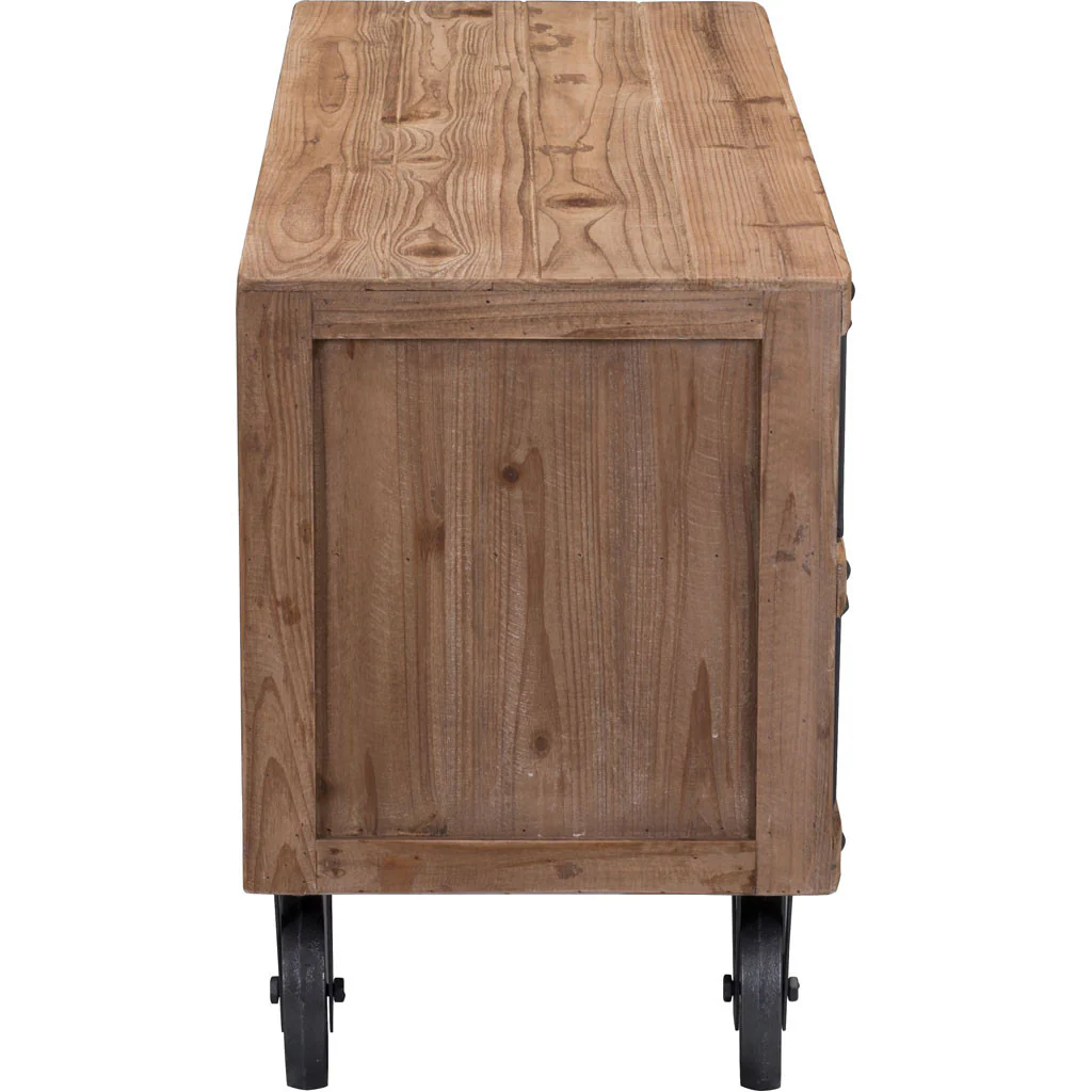 Goran Cabinet Natural Pine & Industrial Gray - Image 2