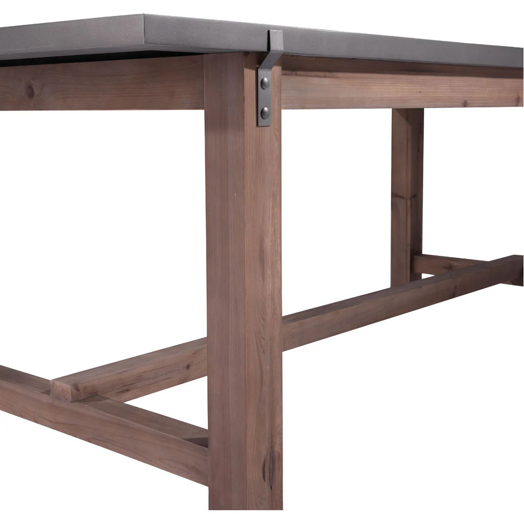 Goran Dining Table Gray & Distressed Fir - Image 4