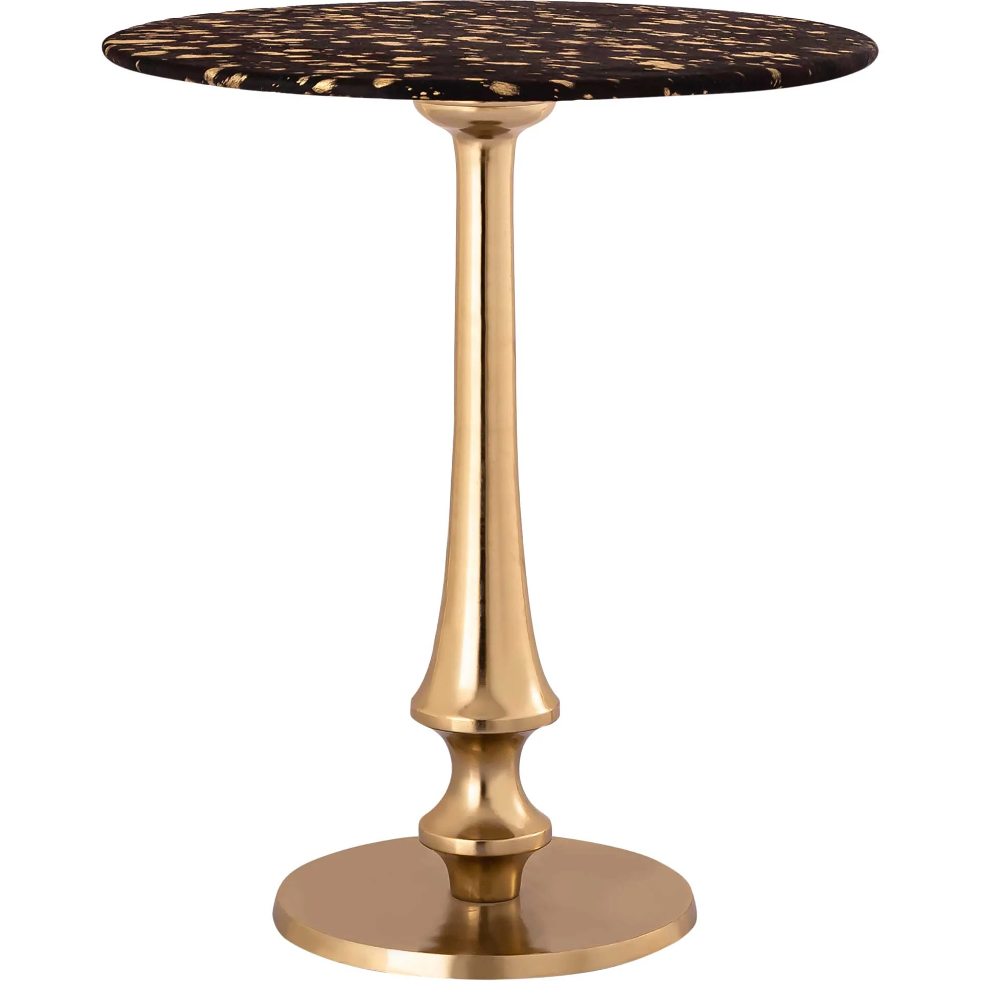 Gordon Goathide Side Table Black/Gold - Image 2