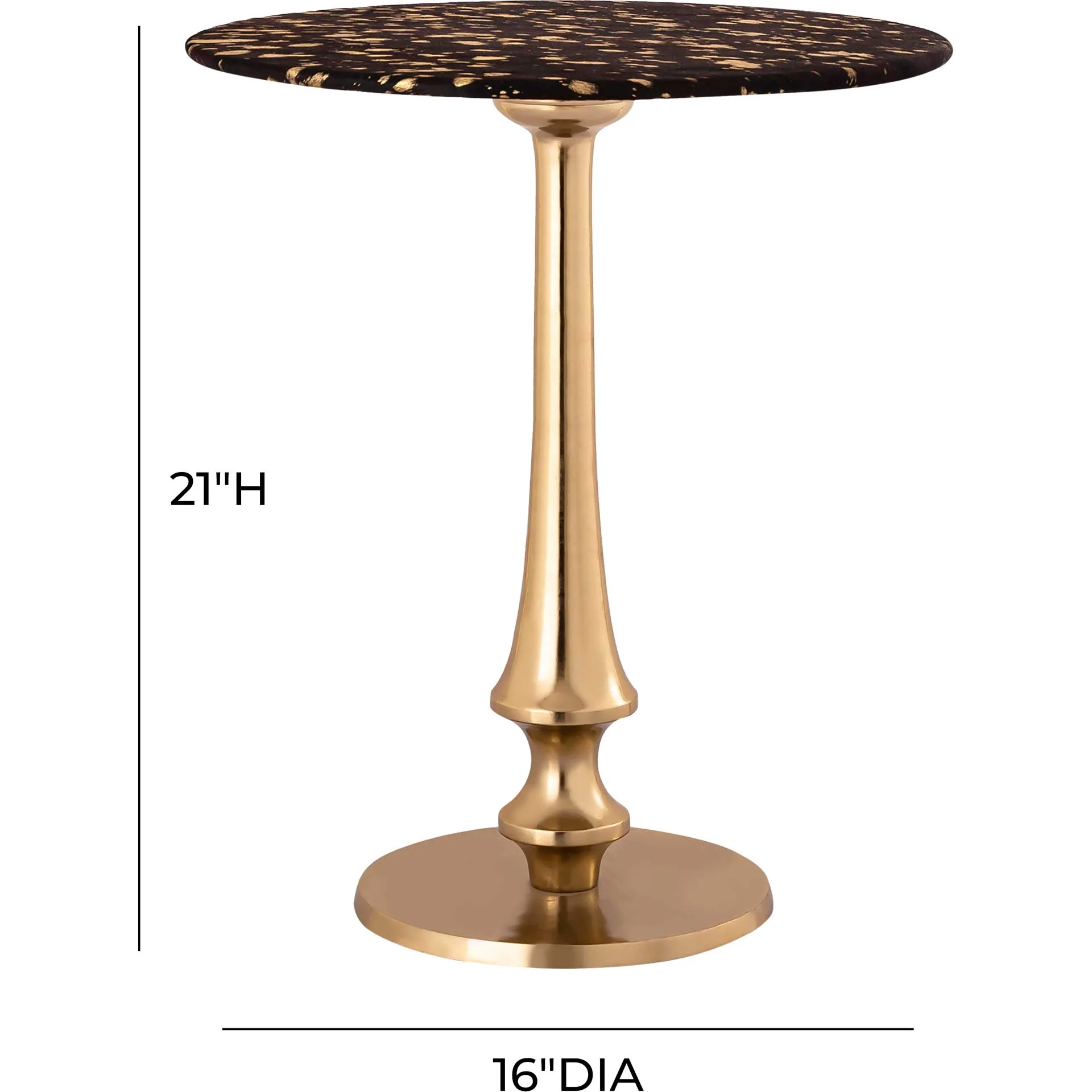 Gordon Goathide Side Table Black/Gold - Image 5