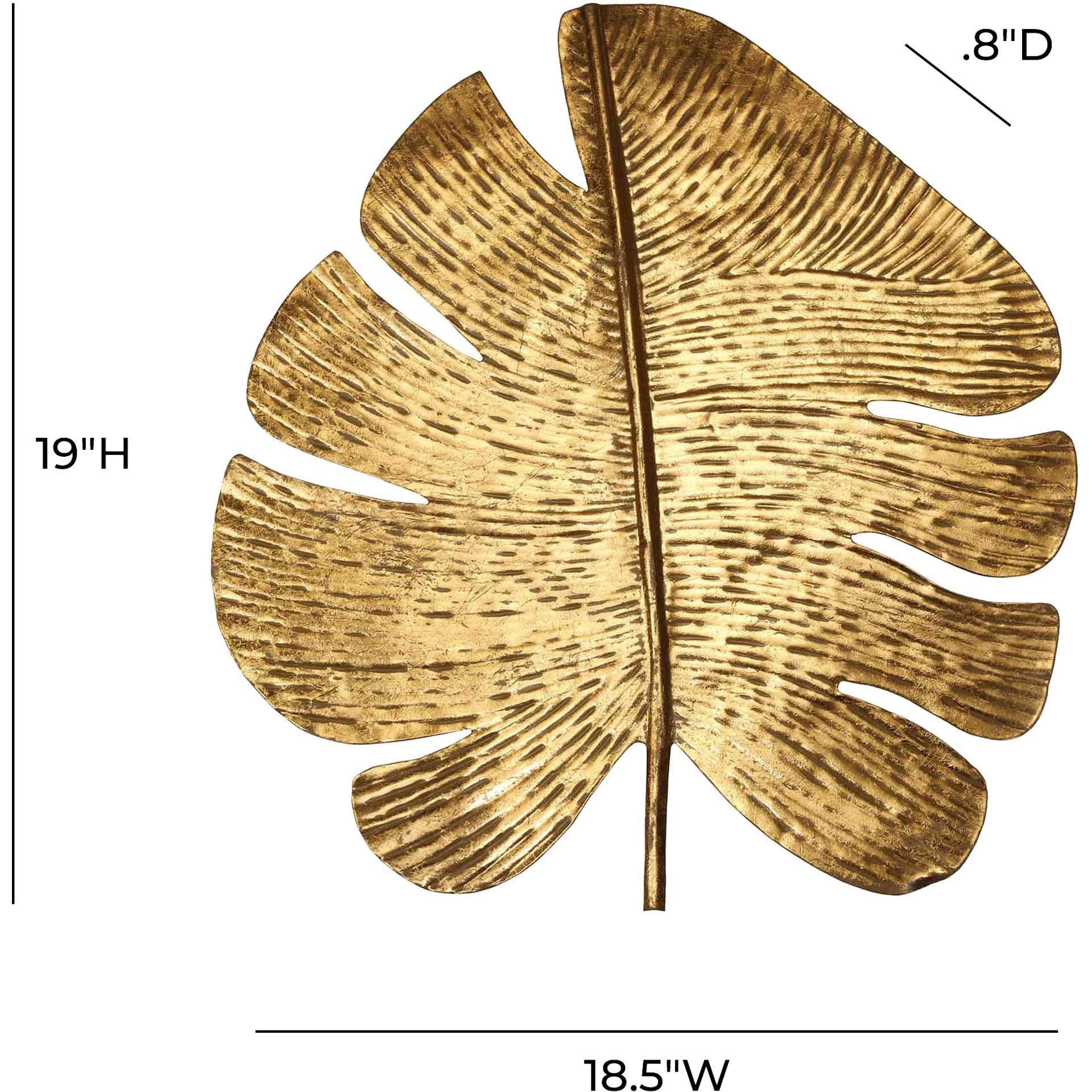 Gordon Leaf Wall Art (Set of 3) Gold (Set of 3) - Image 3