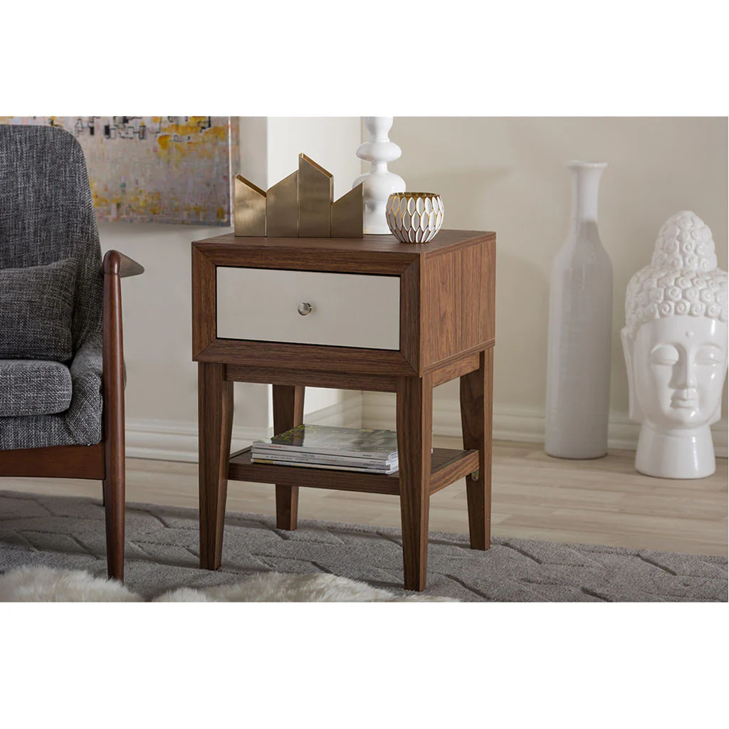 Gordon Nightstand Walnut/White - Image 5