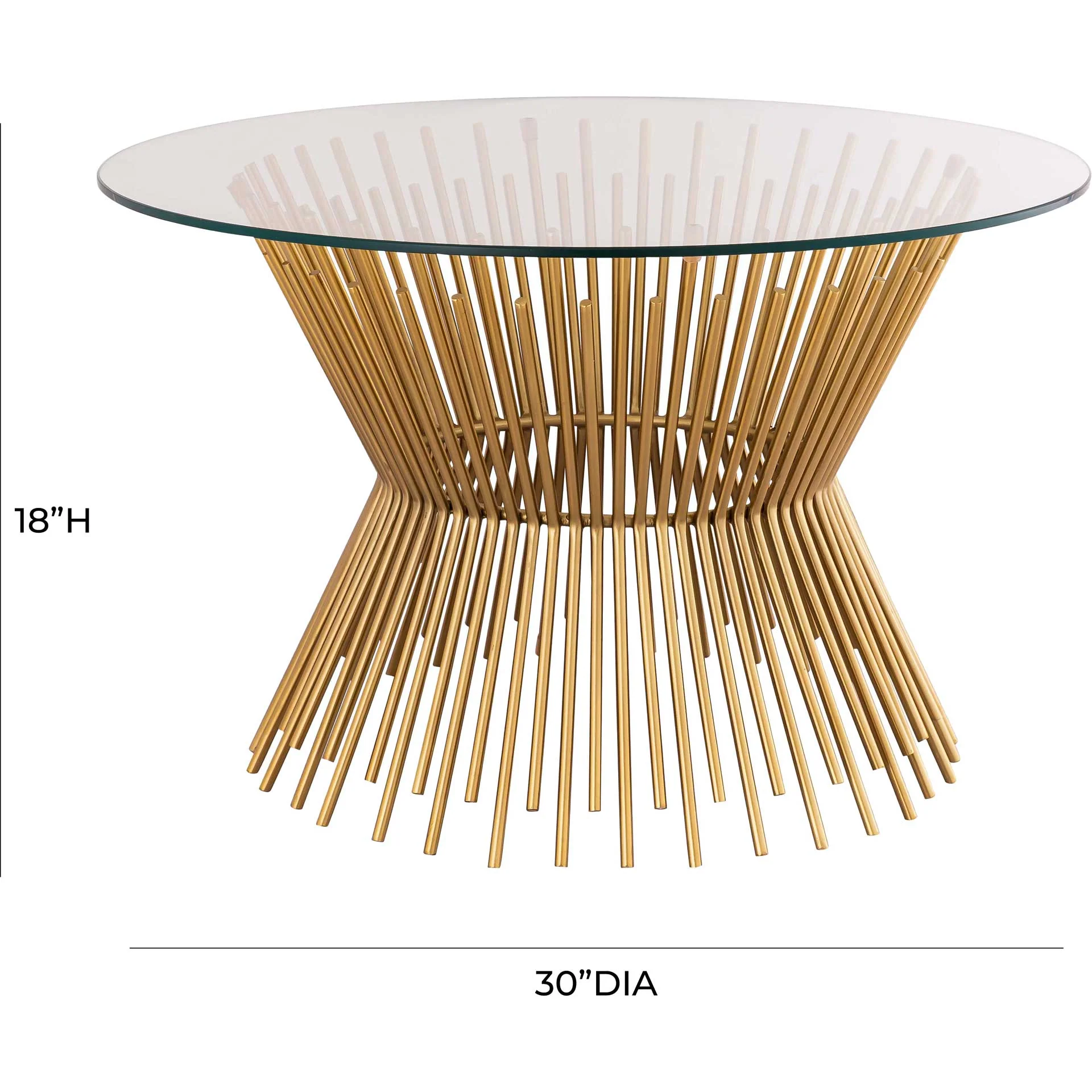 Grady Glass Coffee Table Gold - Image 5