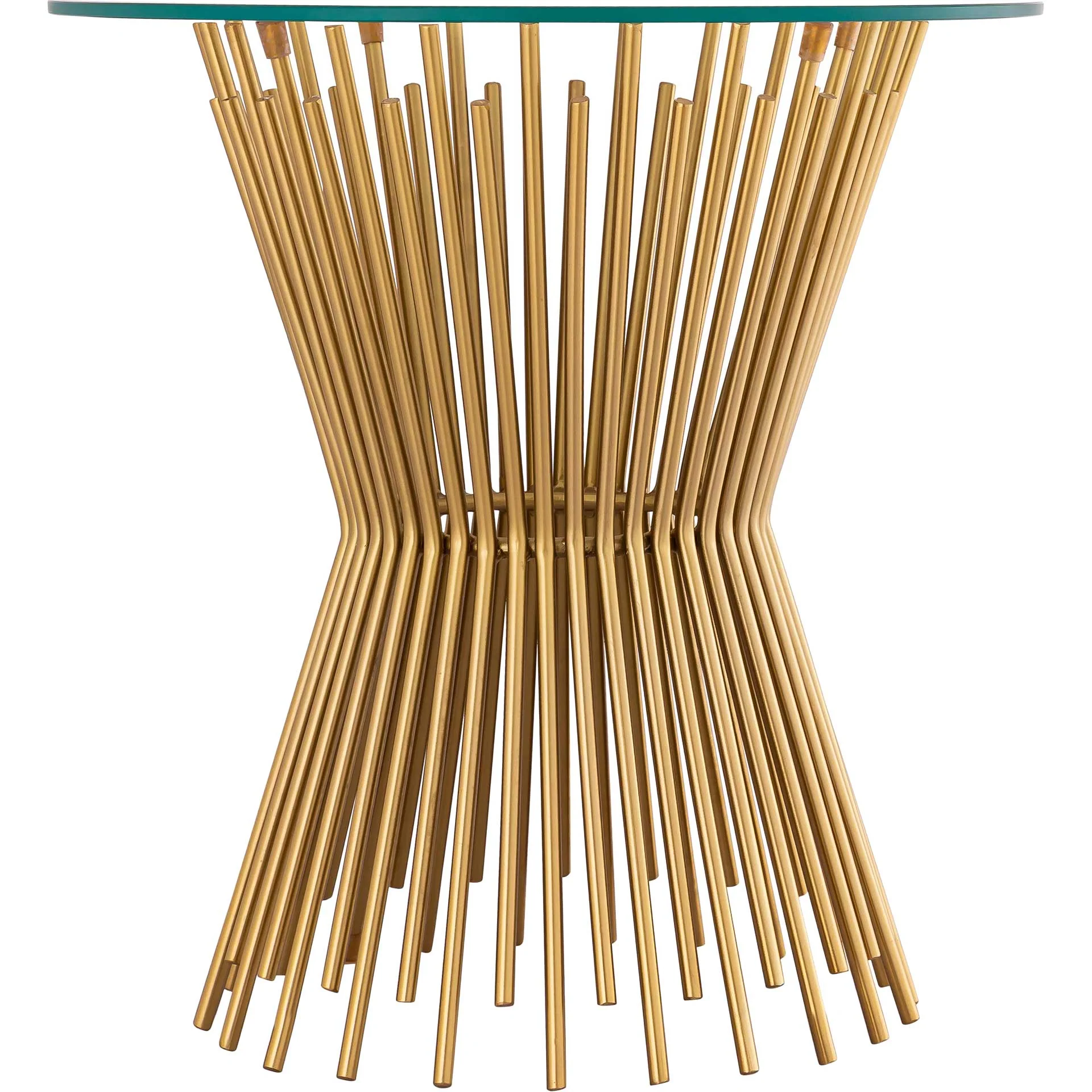 Grady Glass Side Table Gold - Image 2