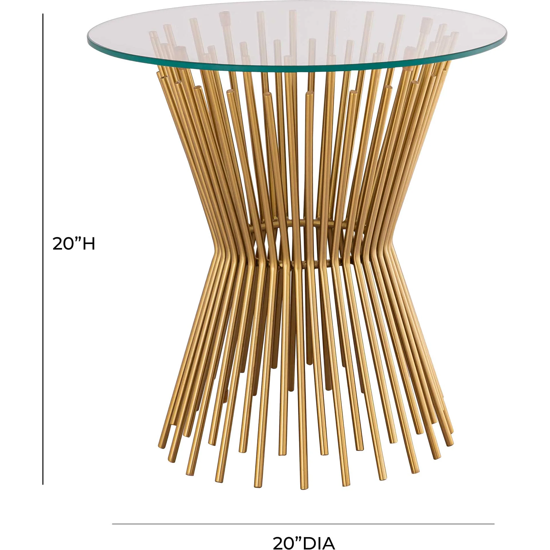 Grady Glass Side Table Gold - Image 5
