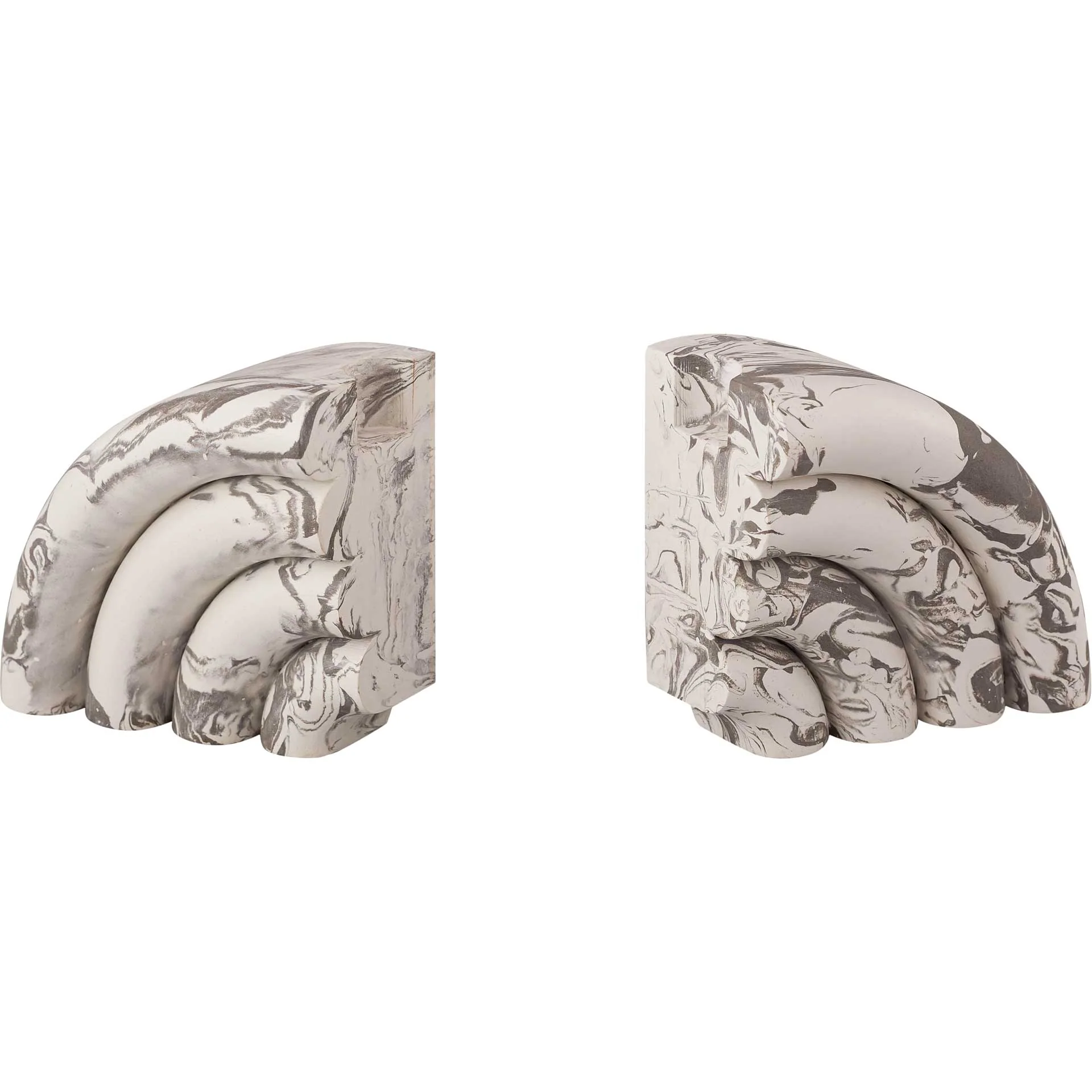 Grania Marble Bookends Gray Marble (Set of 2) - Image 2