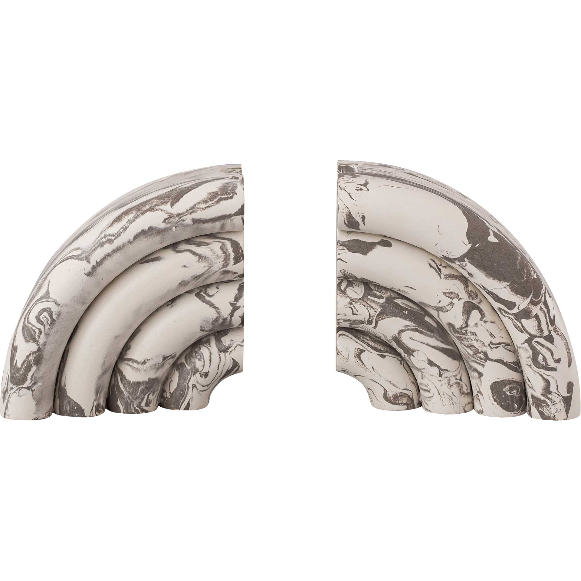 Grania Marble Bookends Gray Marble (Set of 2) - Image 3
