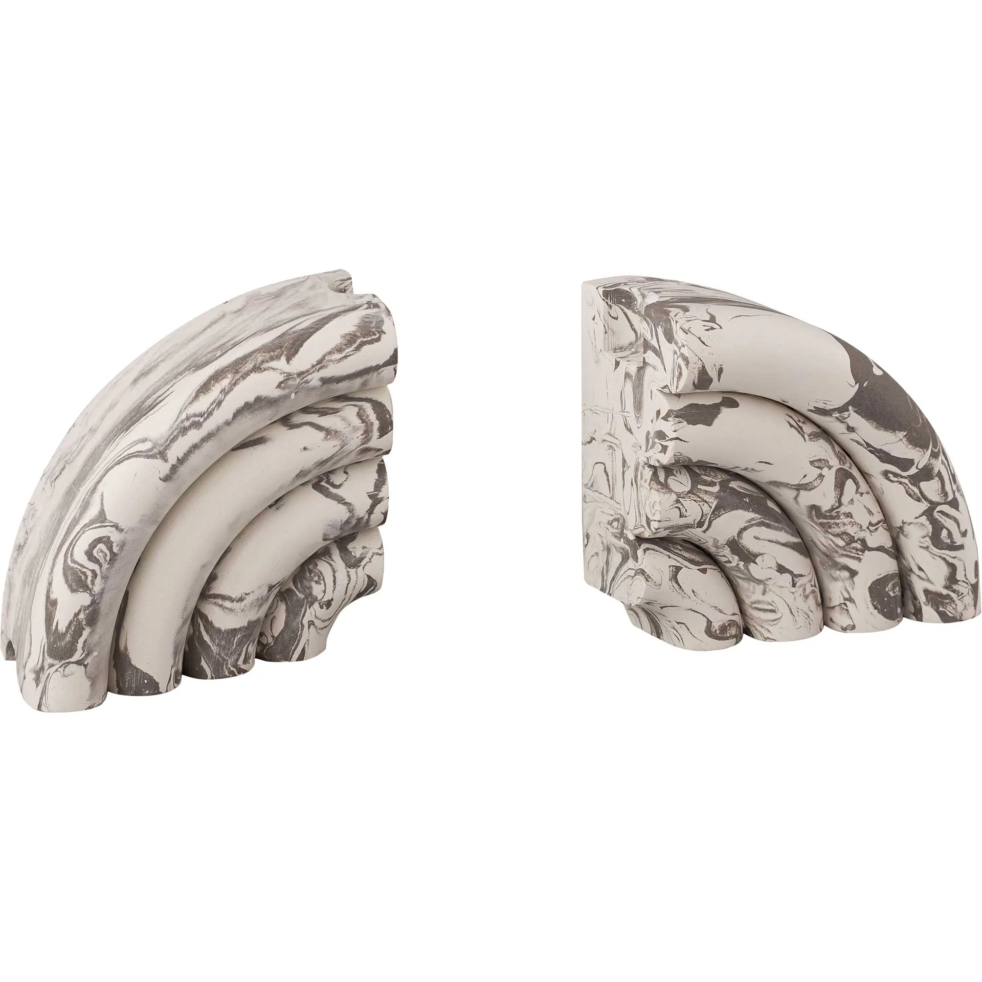 Grania Marble Bookends Gray Marble (Set of 2) - Image 4