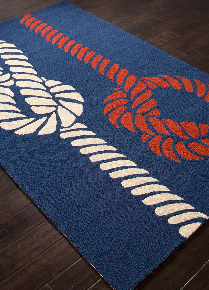 Grant Knotty Navy/Blue Area Rug - Image 2