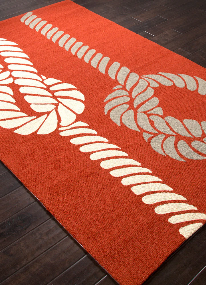Grant Knotty Red/White Area Rug - Image 2
