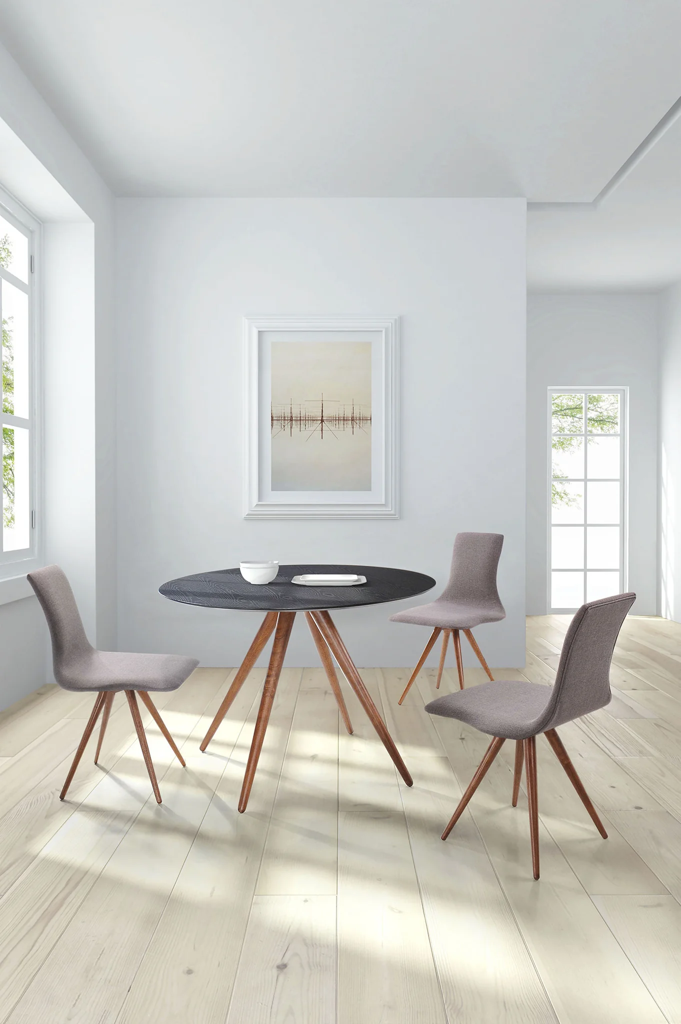Grapeview Dining Table Walnut & Black - Image 3