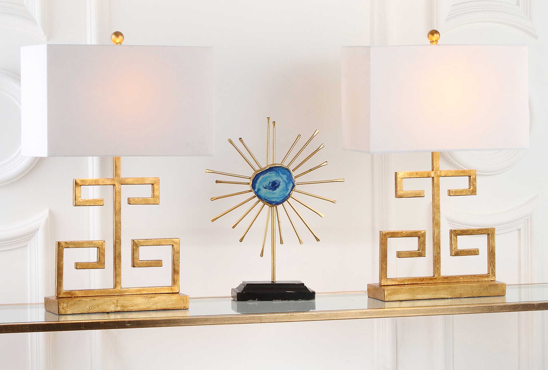 Greek Table Lamp Gold (Set of 2) - Image 3