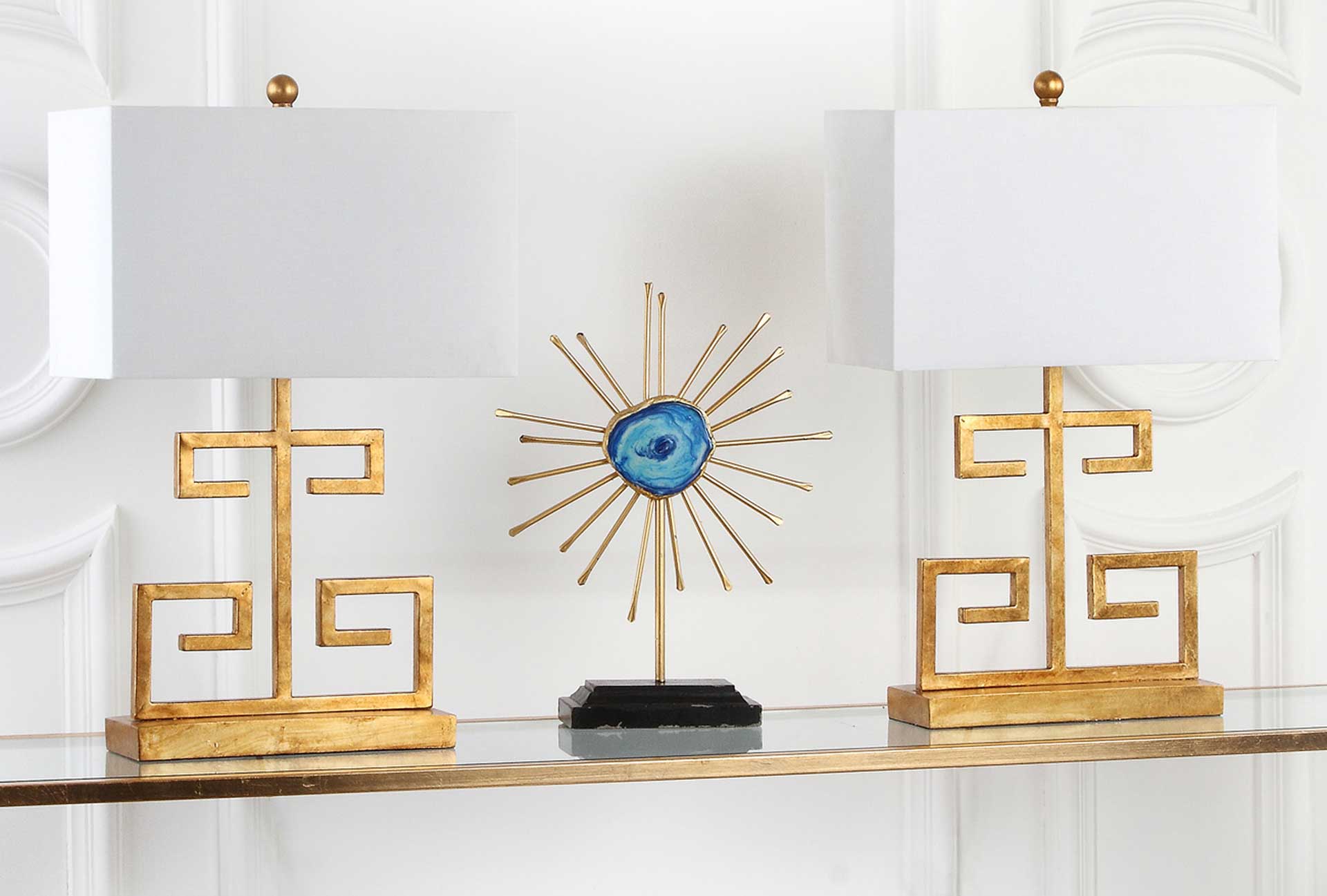 Greek Table Lamp Gold (Set of 2) - Image 4