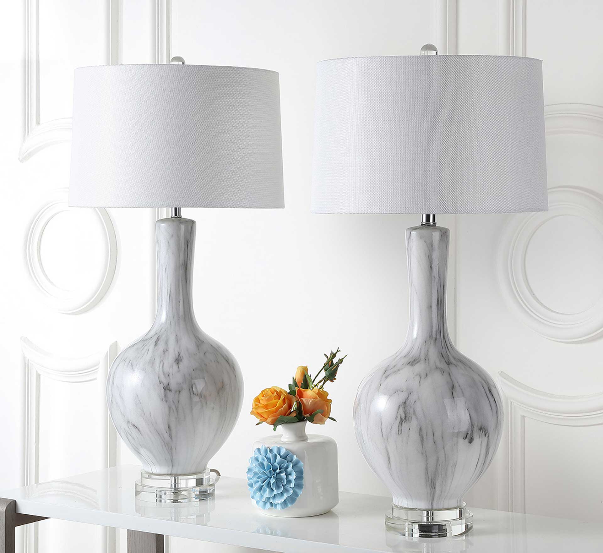 Greenlee Table Lamp White/Gray (Set of 2) - Image 3
