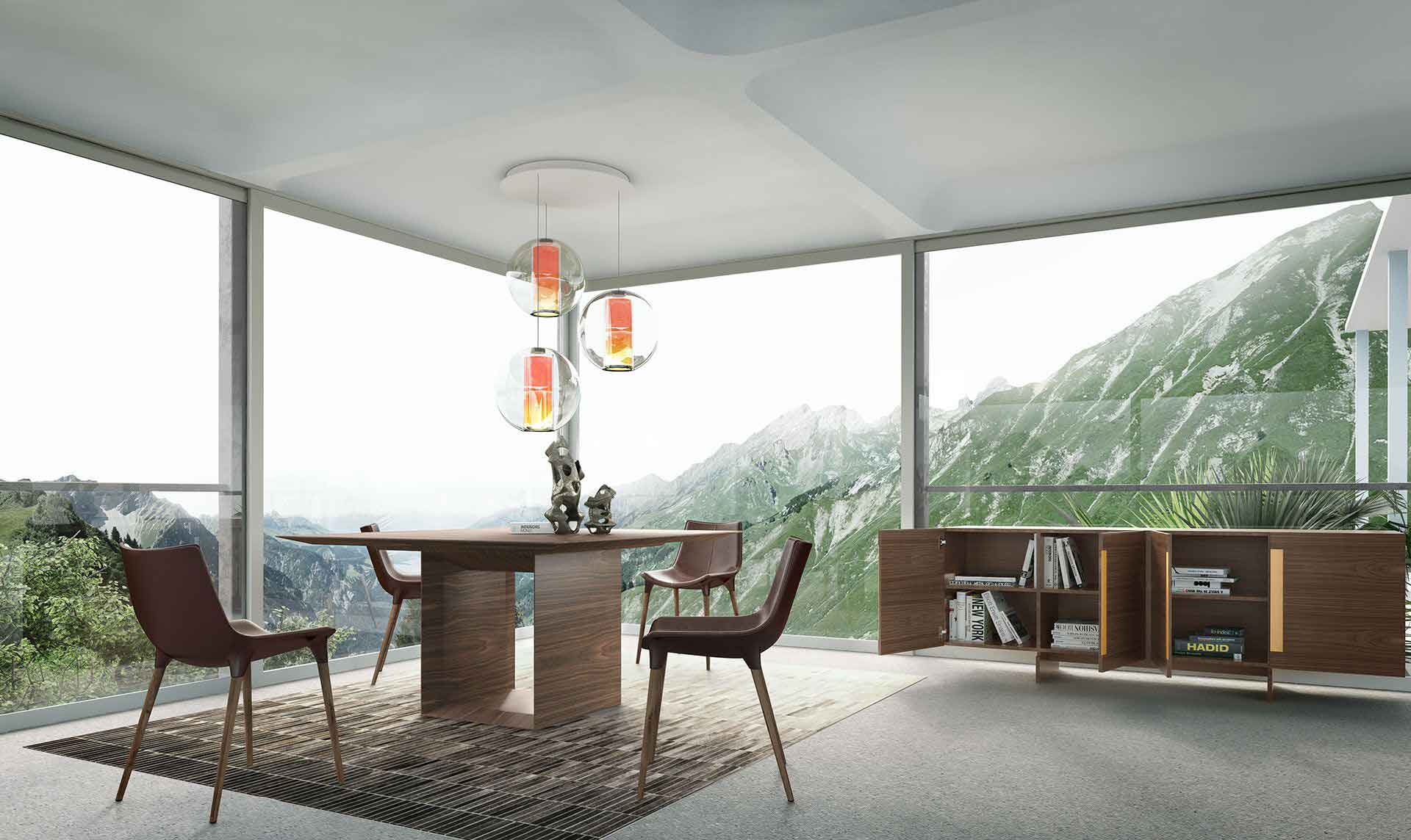 Greenwich Square Dining Table Walnut - Image 3