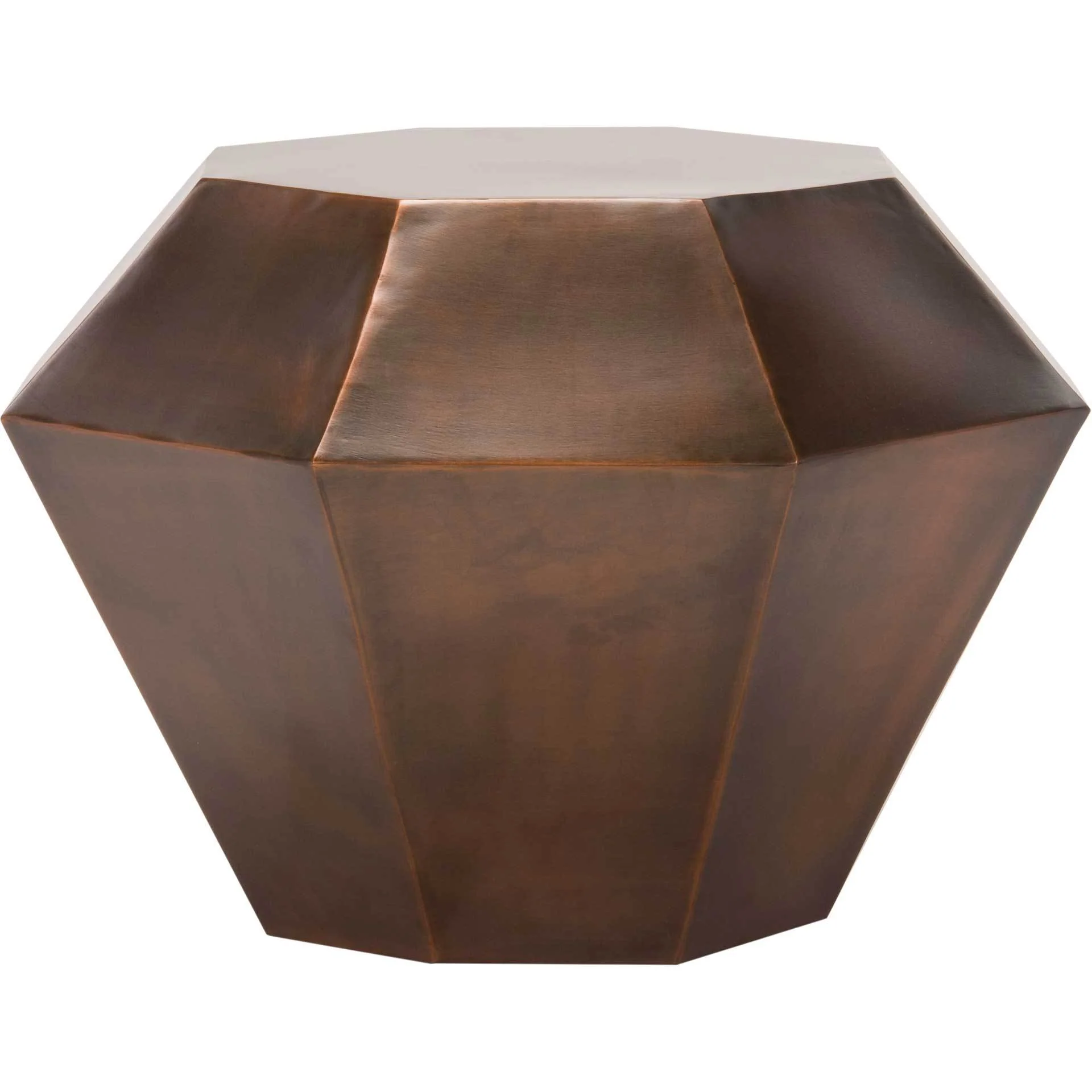Grey Diamond Accent Table Antique Copper - Image 2