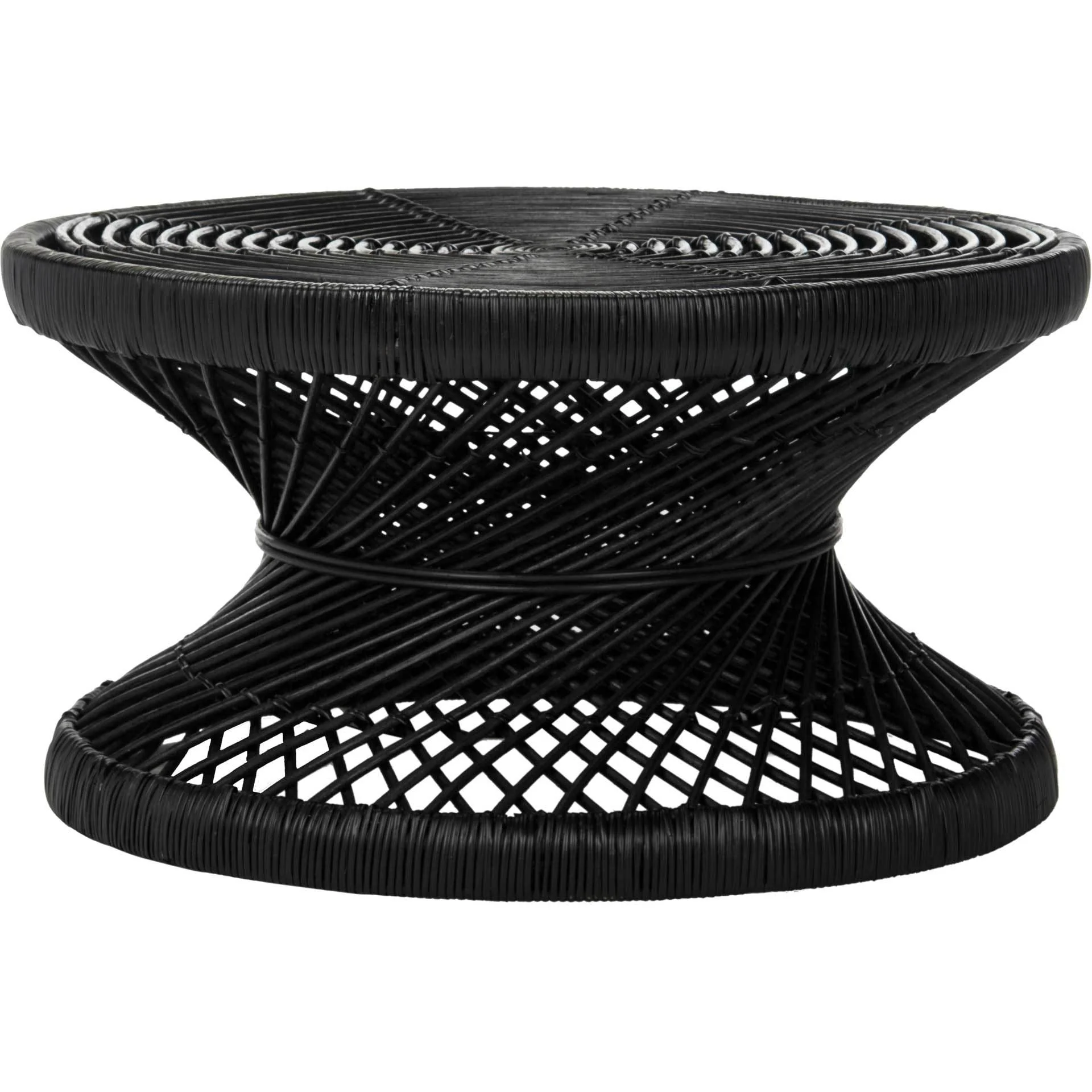 Griffin Bowed Coffee Table Black - Image 2