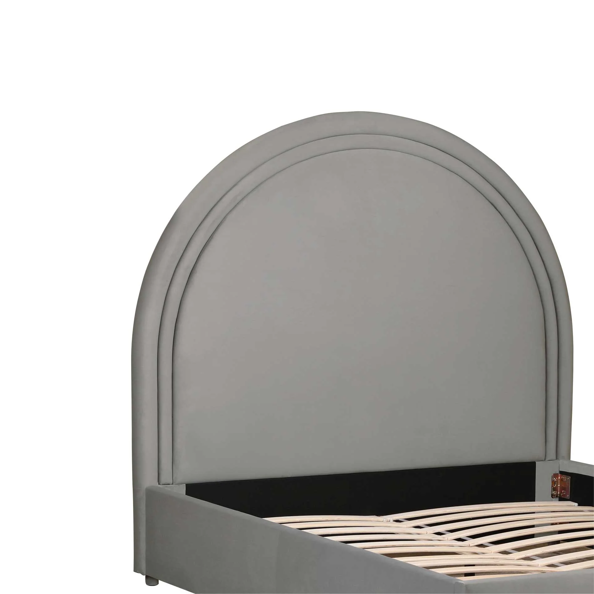 Griffith Velvet Bed Gray - Image 4