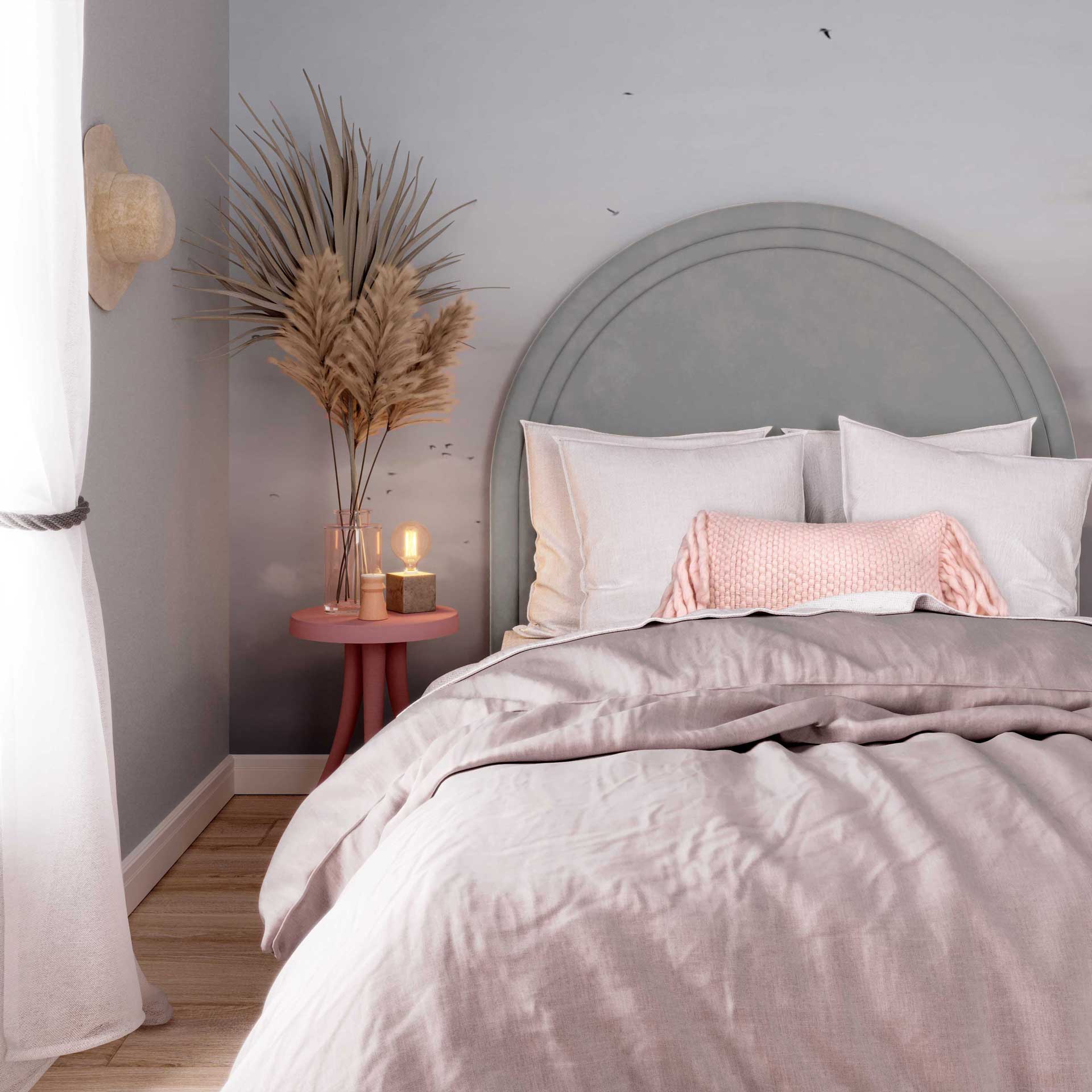 Griffith Velvet Bed Gray - Image 7