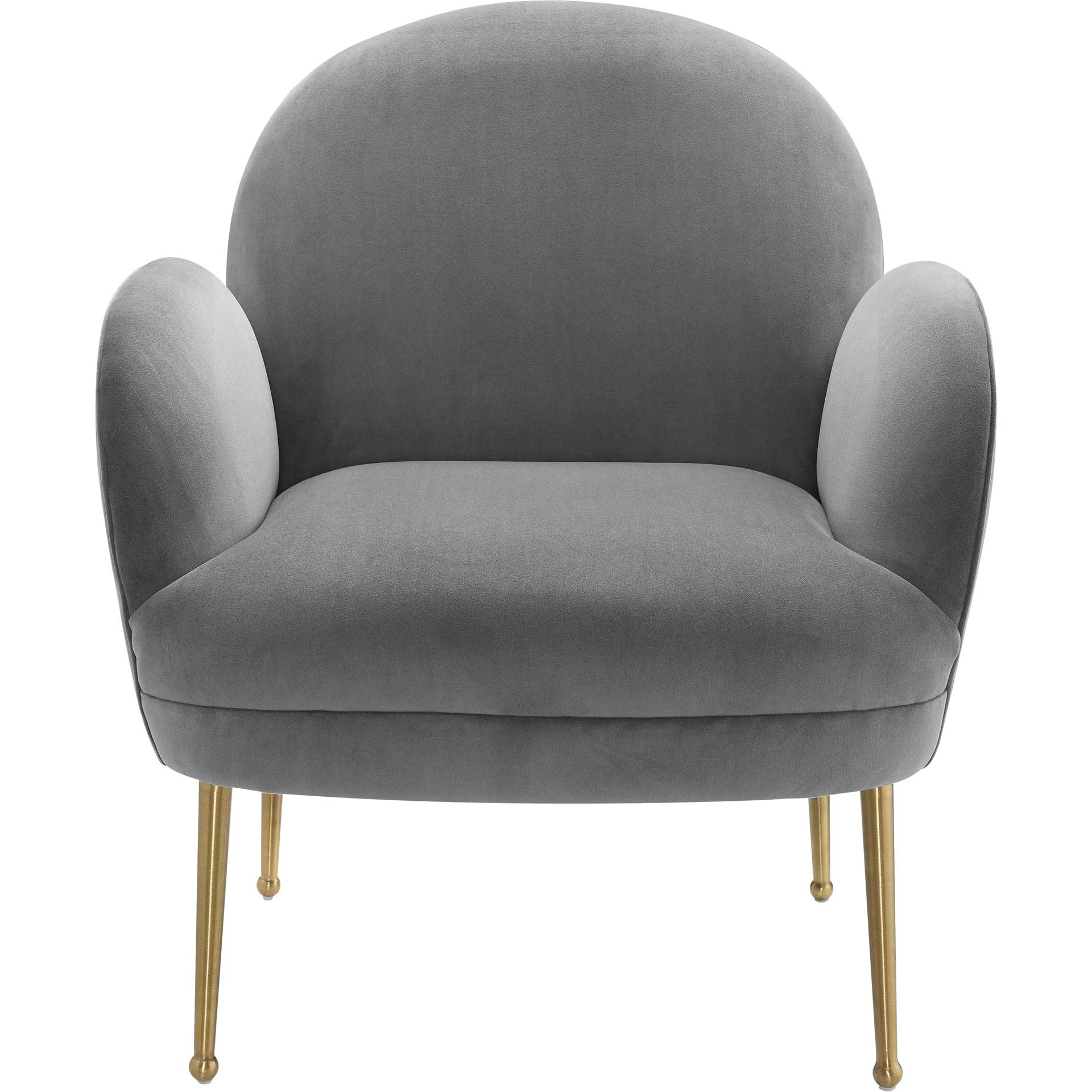Grimson Velvet Chair Gray - Image 2