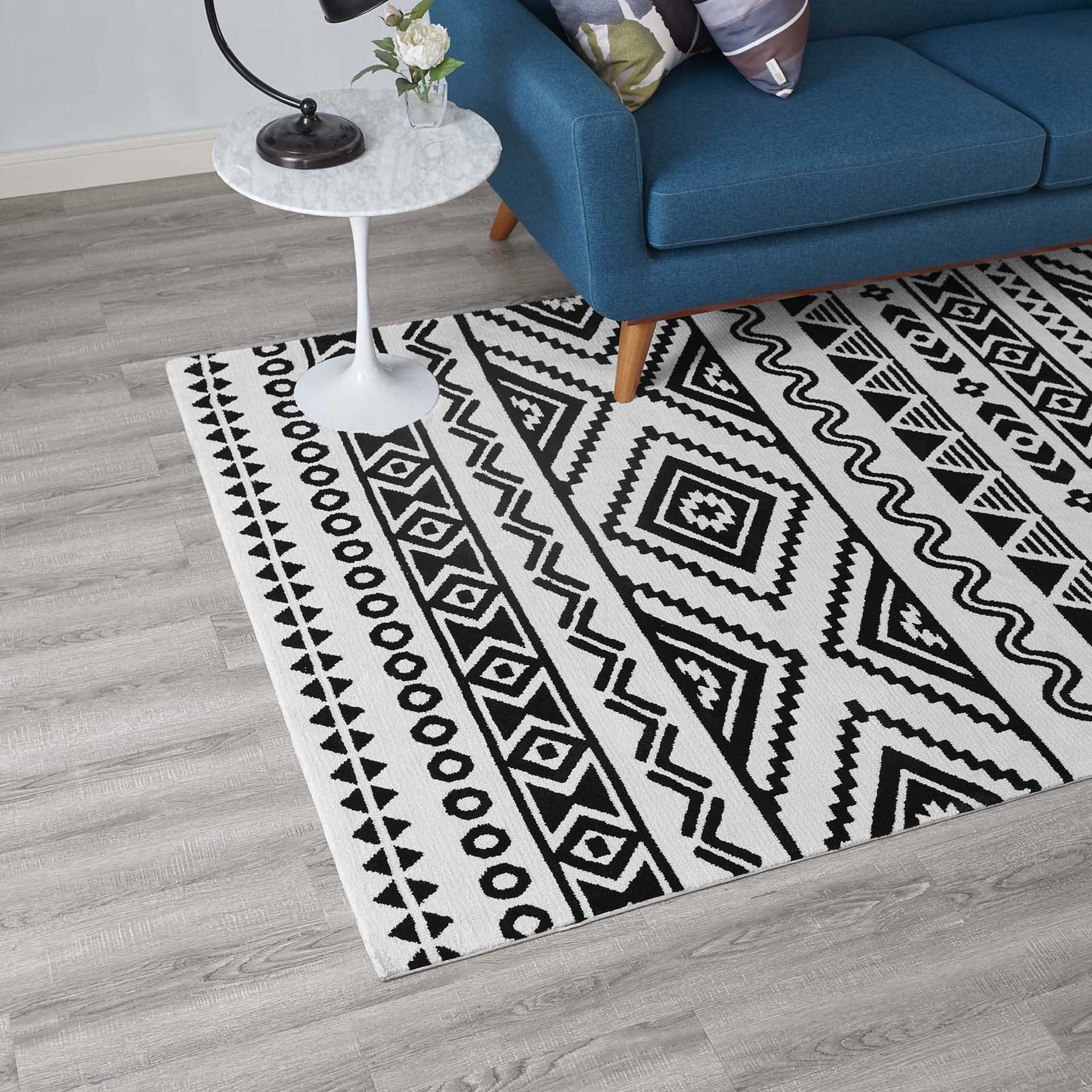 Hadley Area Rug Black/White - Image 6