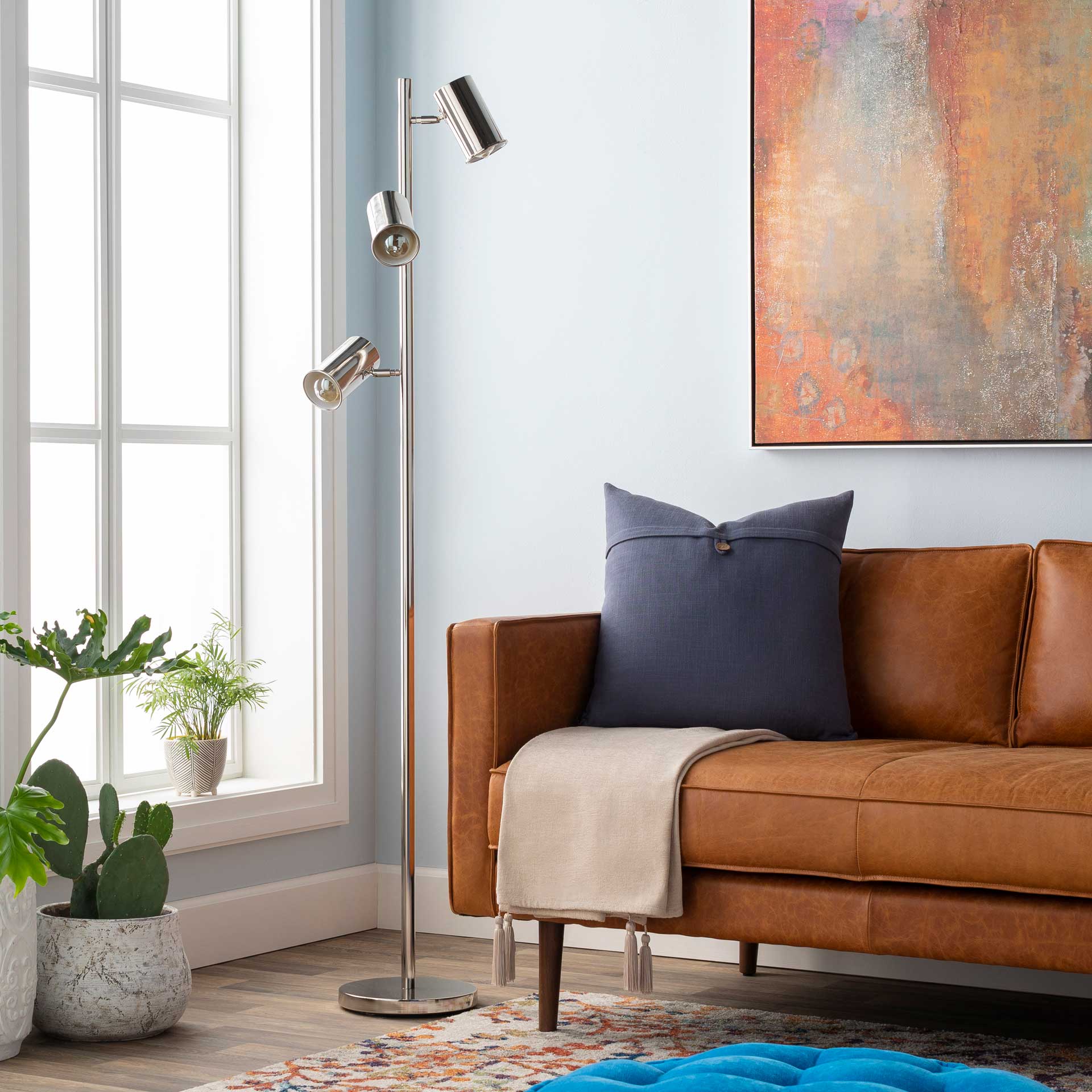 Hadley Floor Lamp Nickel - Image 2