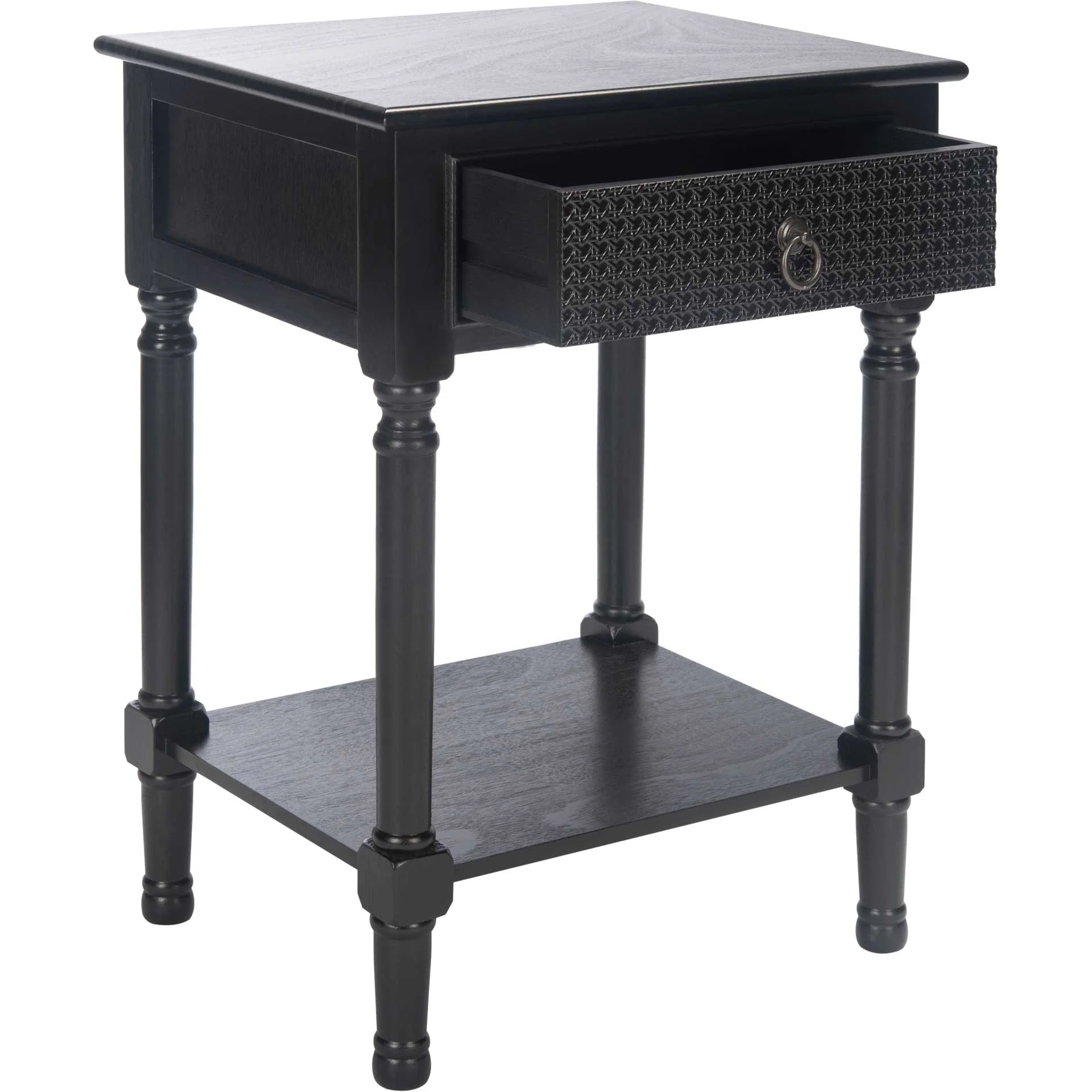 Hale 1 Drawer Accent Table Black - Image 2