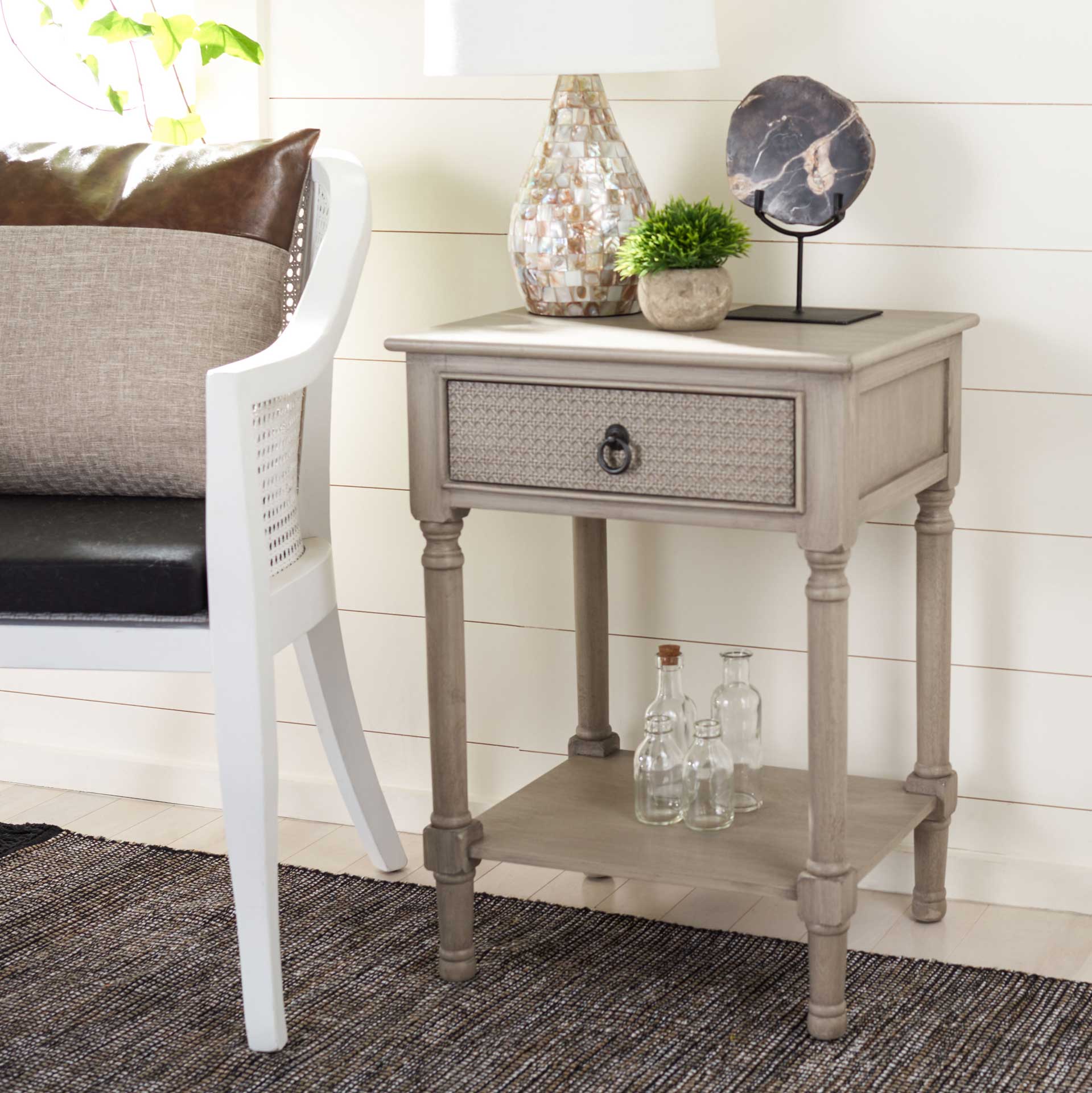 Hale 1 Drawer Accent Table Greige - Image 8