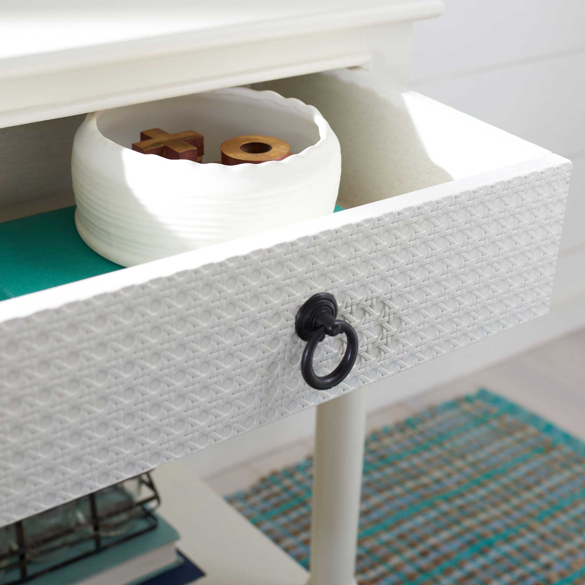 Hale 1 Drawer Accent Table White - Image 8