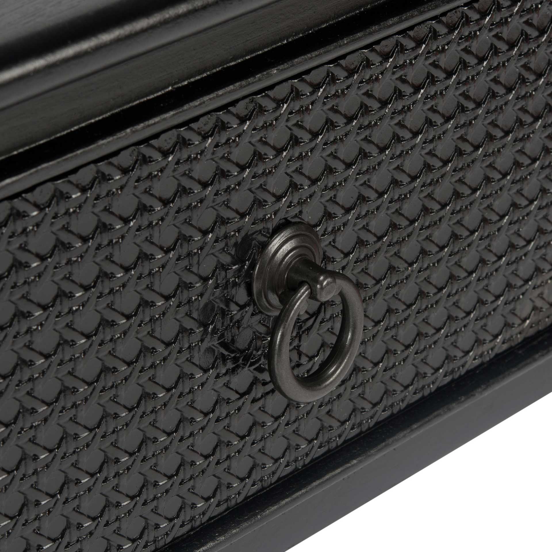 Hale 2 Drawer Console Table Black - Image 6