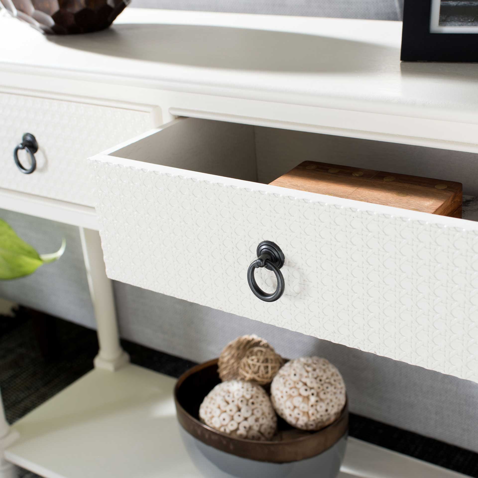 Hale 2 Drawer Console Table White - Image 7