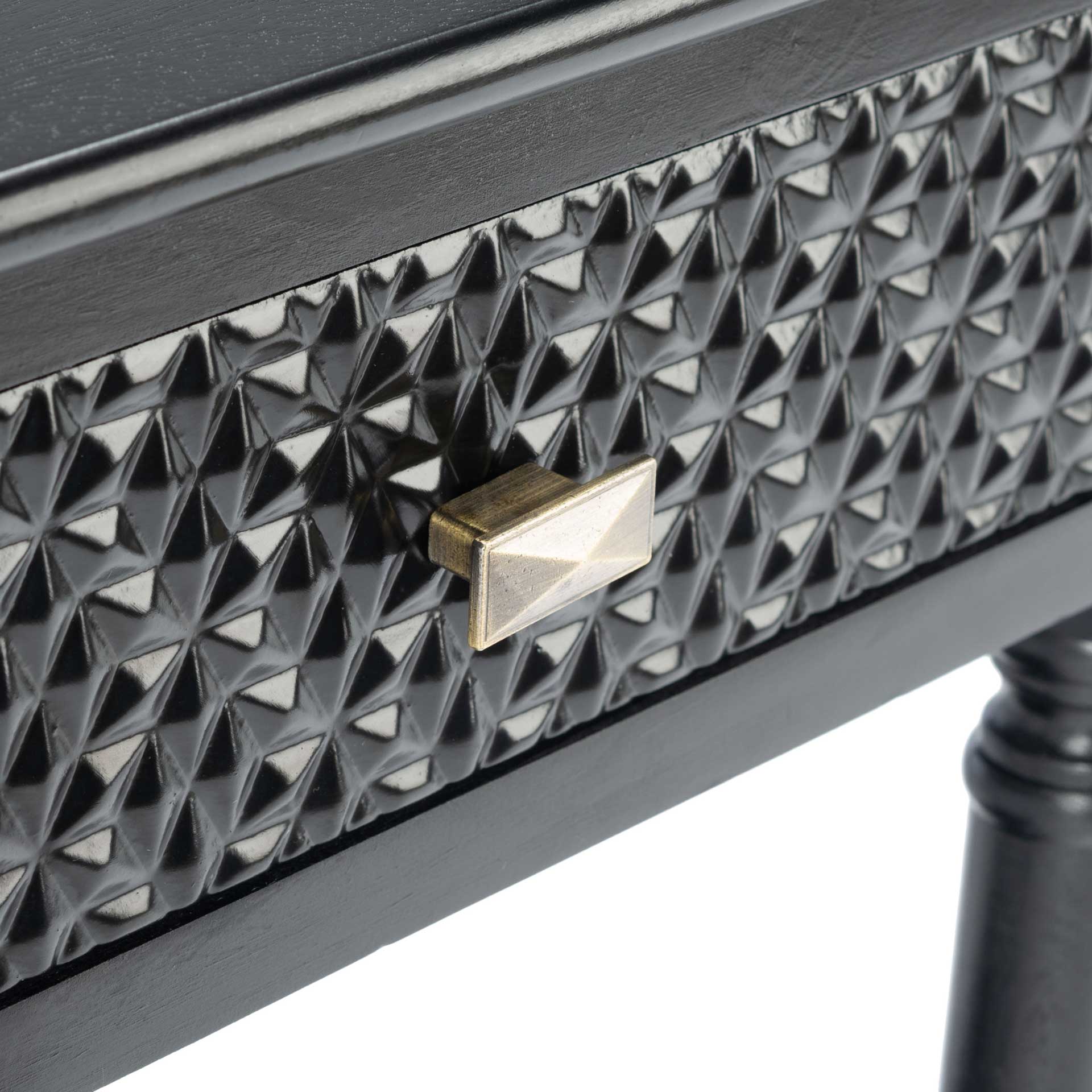 Haleigh 1 Drawer Accent Table Black - Image 6