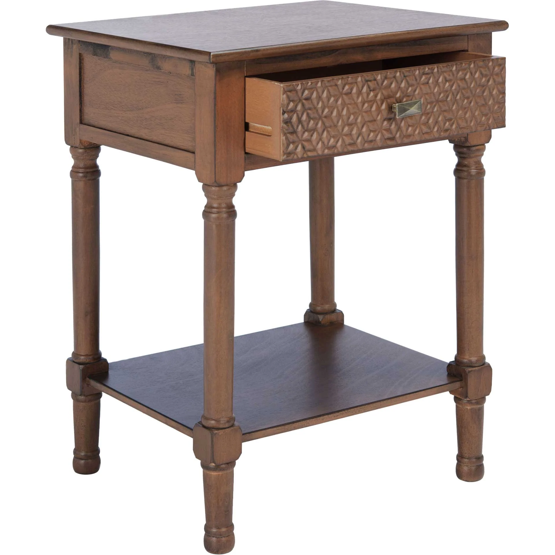 Haleigh 1 Drawer Accent Table Brown - Image 2